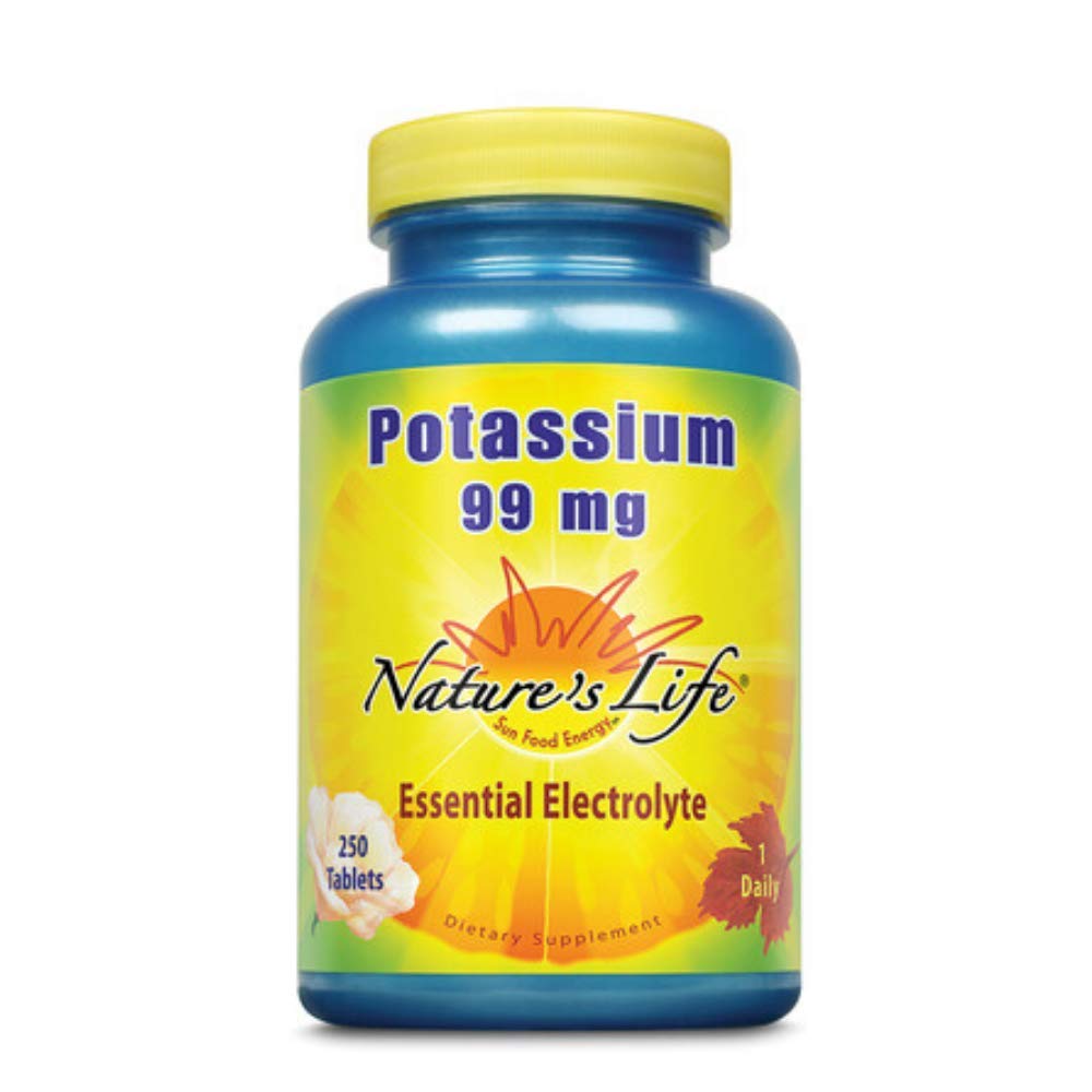 Nature's Life Potassium Tablets, 99 Mg, 250 Count