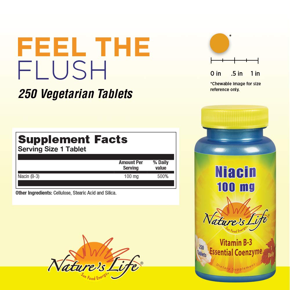 NaturesLife Niacin,100mg 250ct Tablet