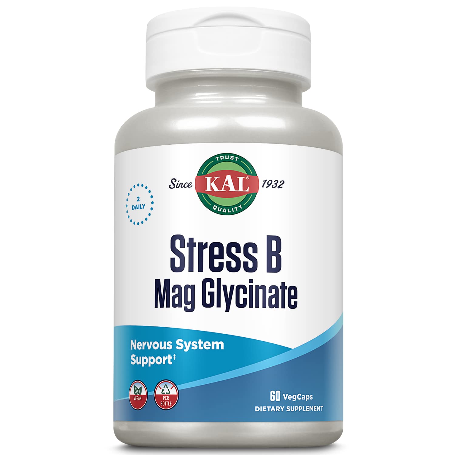 KAL Stress B Mag Glycinate | 60 VegCaps
