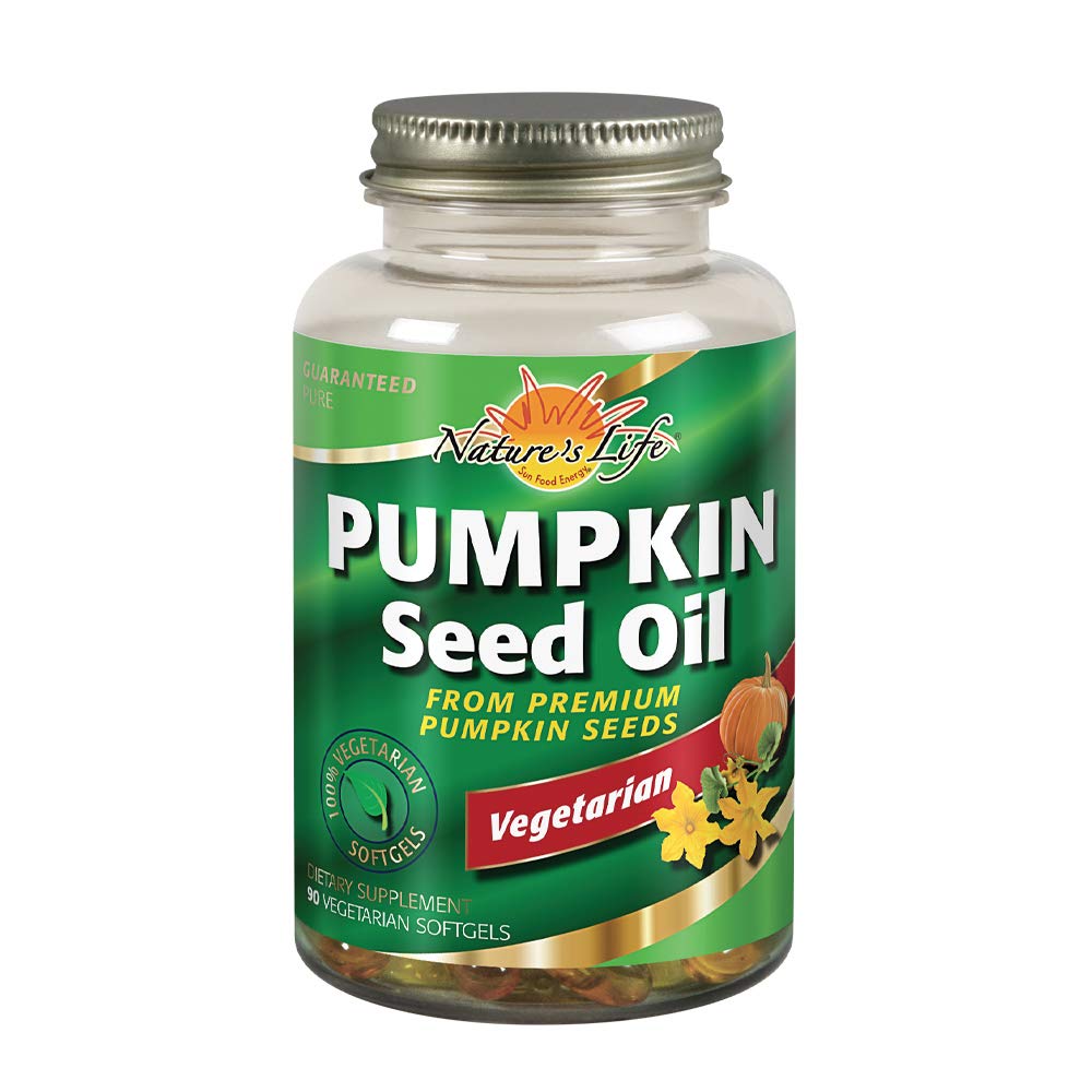 Nature's Life 100% Vegetarian Pumpkin Seed Oil 90 Softgel Pack of 2