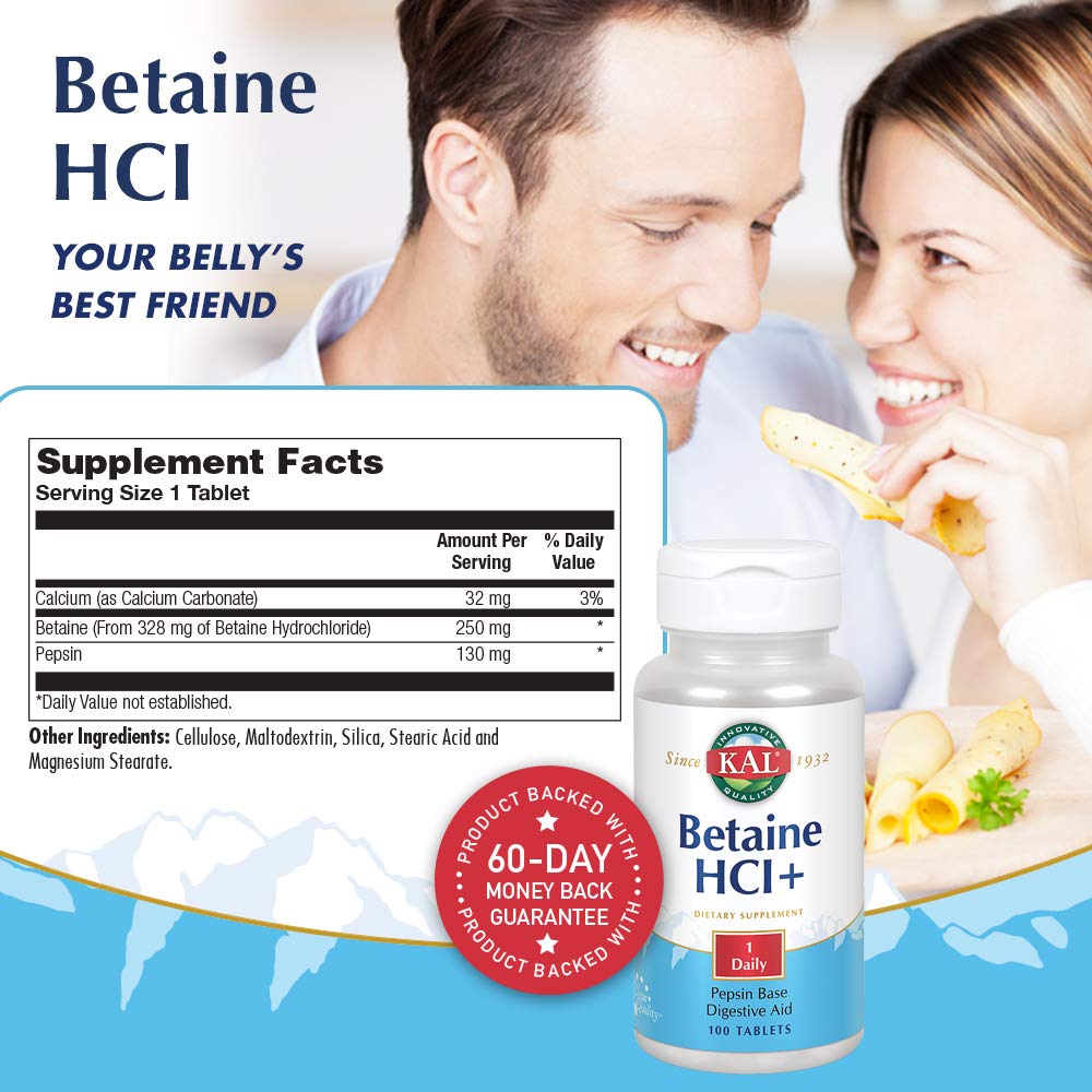 KAL BetaineHCl 100ct Tablet