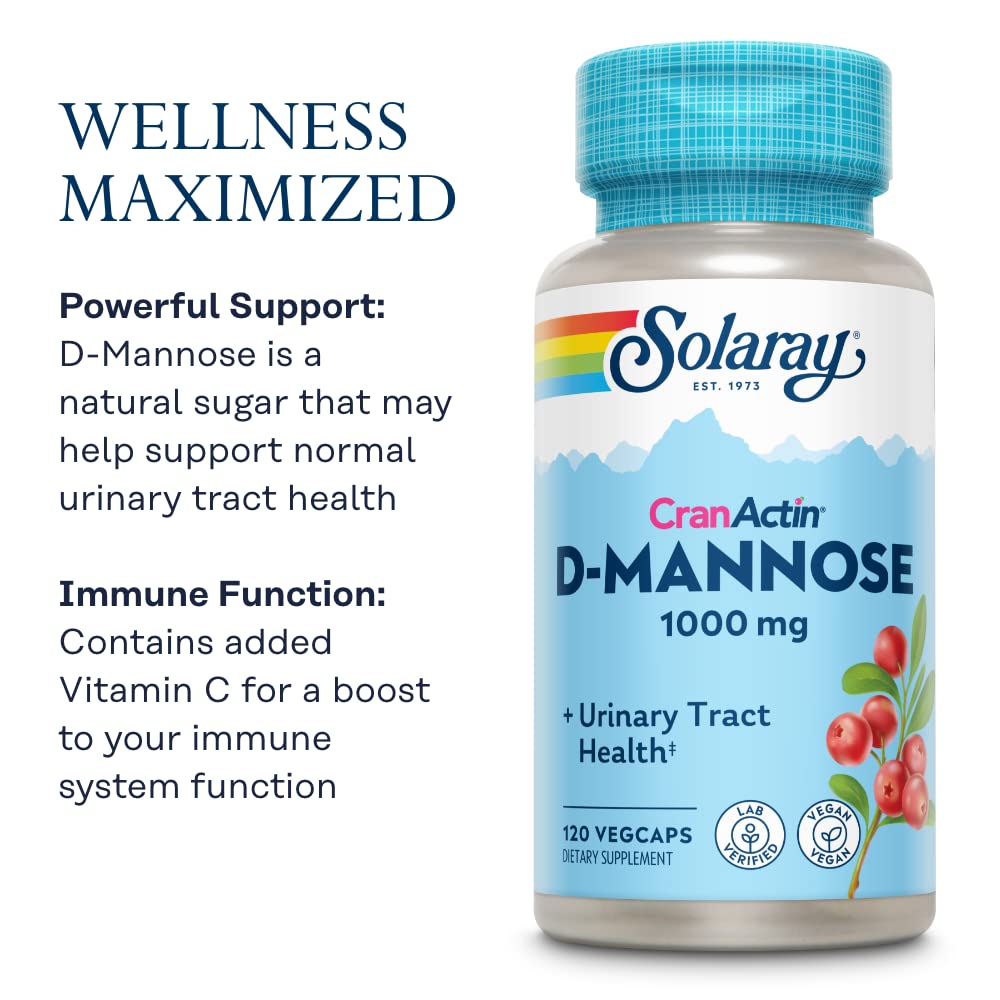 Solaray D-Mannose with CranActin Cranberry Extract 120ct VegCap