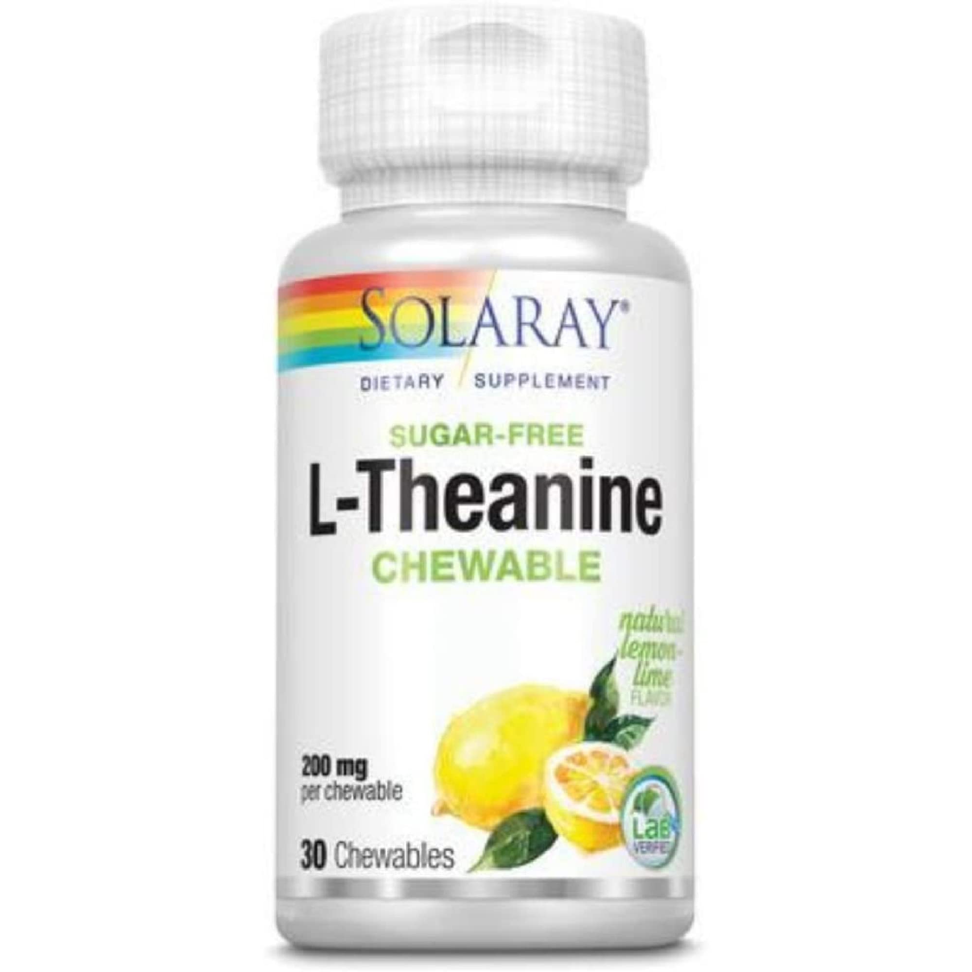 Solaray L-Theanine 30ct Chewable LemonLime