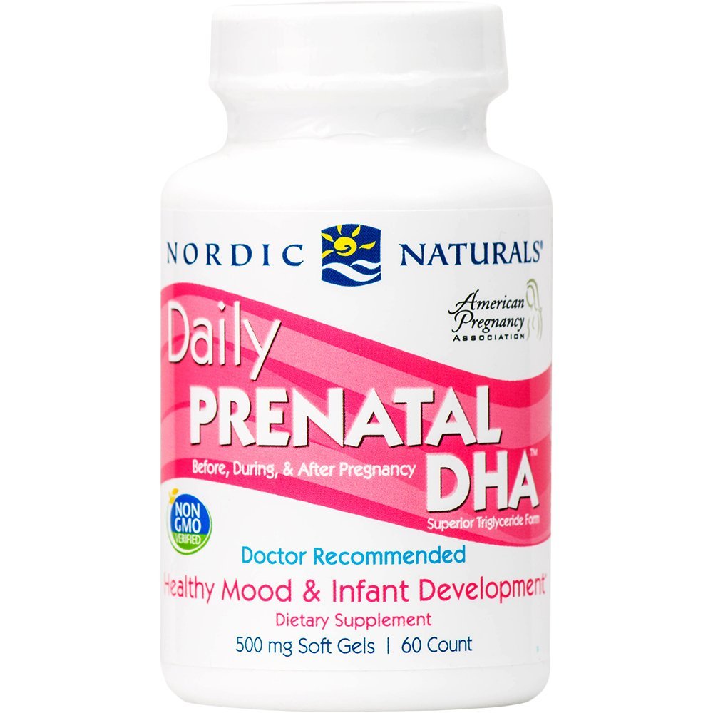 Nordic Naturals - Daily Prenatal DHA, Healthy Mood and Infant Development Support, 60 Soft Gels