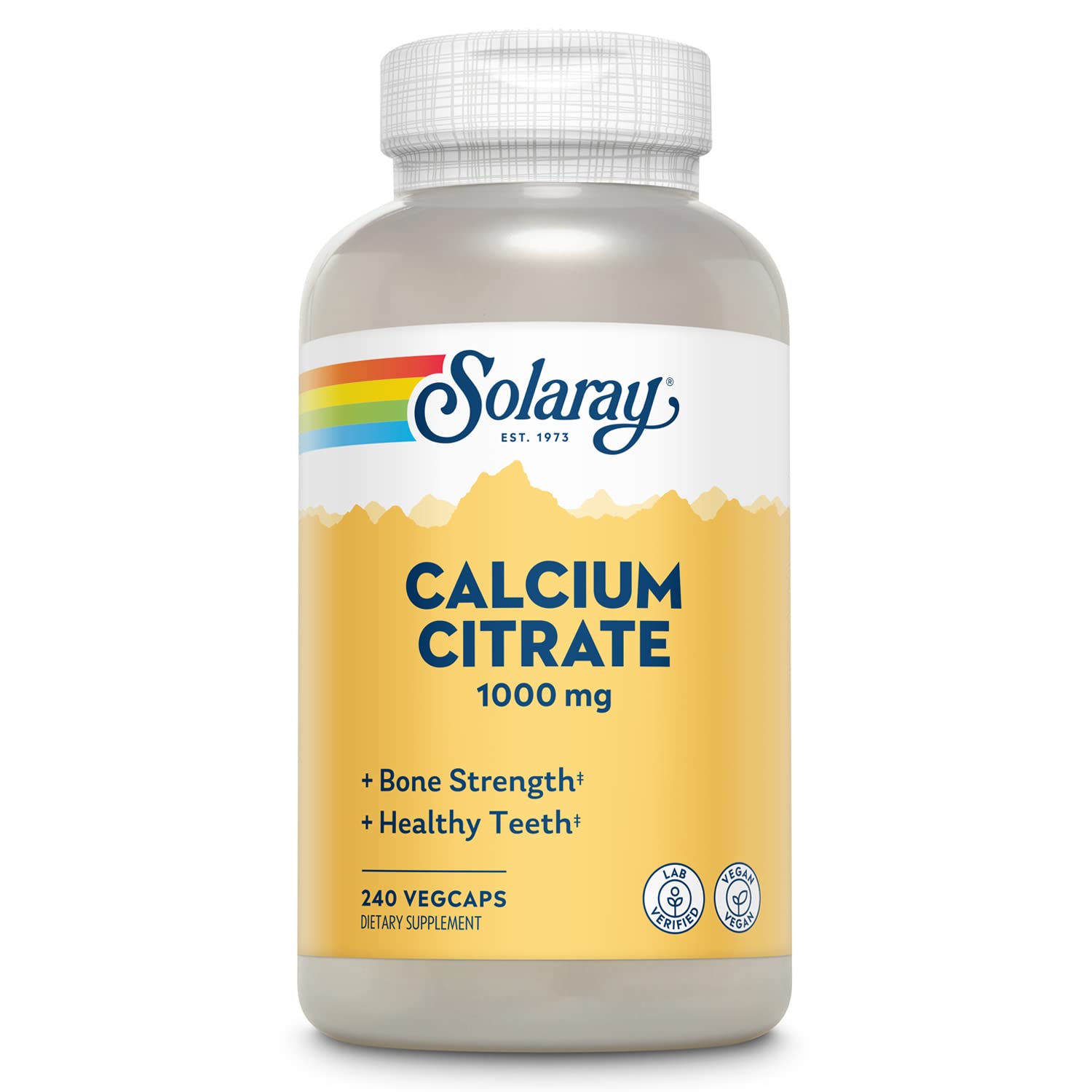 Solaray Calcium Citrate Complex | 1000 mg | 240 Capsules