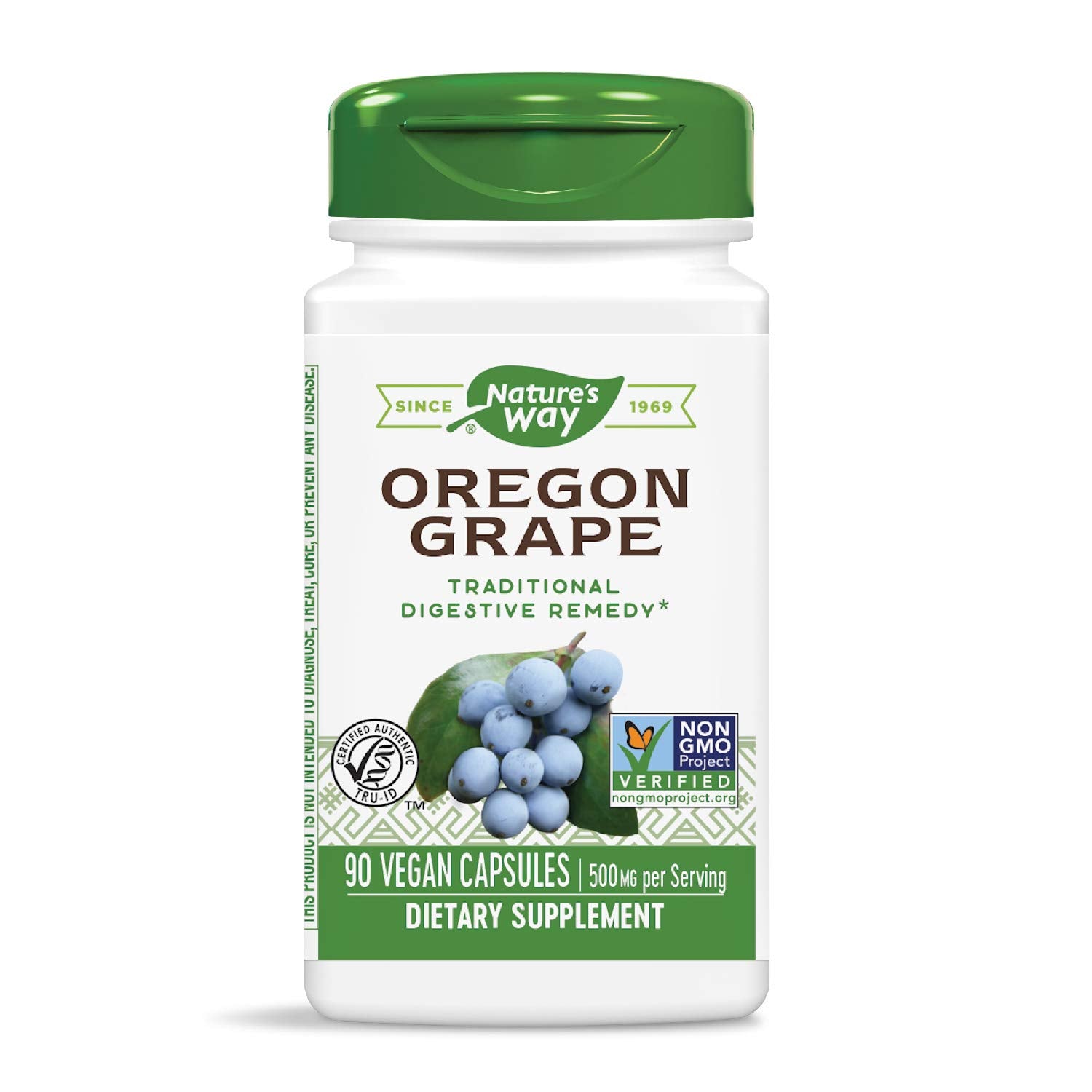 Nature's Way Premium Herbal Oregon Grape Root 500 mg, 90 VCaps