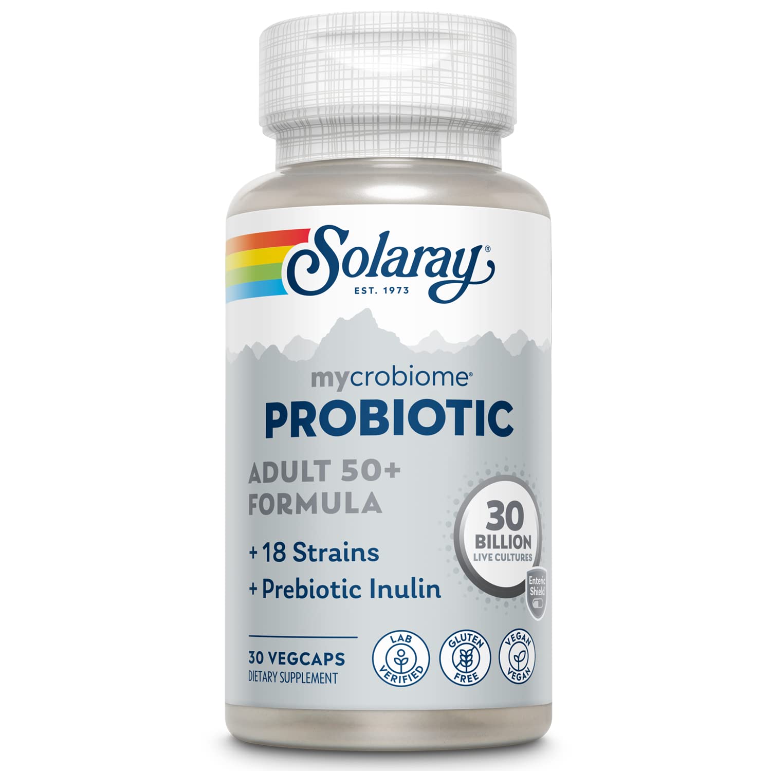 Solaray Mycrobiome Probiotic Adult 50+ Formula - 30 Billion CFU | 30 VegCaps