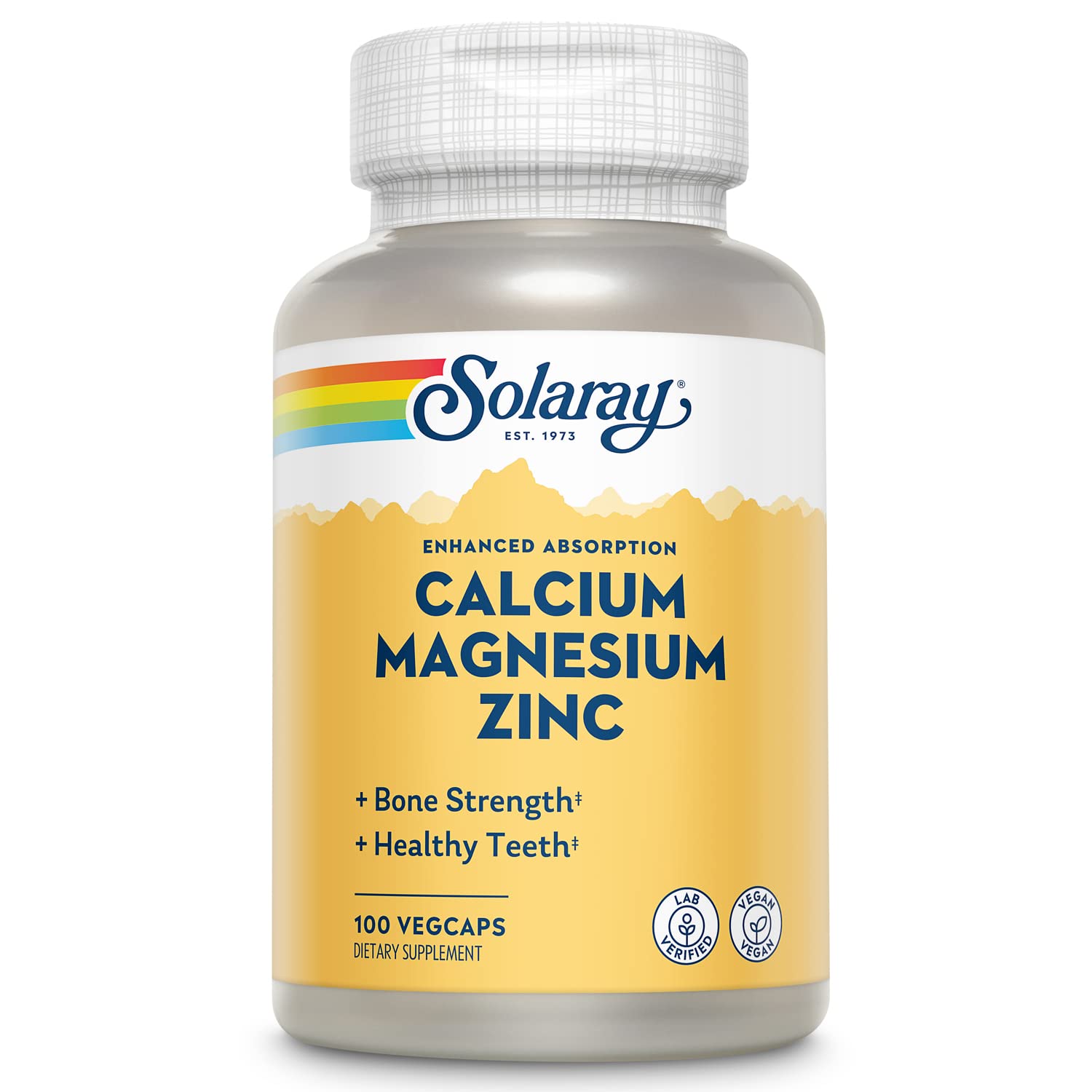 Solaray Calcium Magnesium Zinc 100ct VegCap