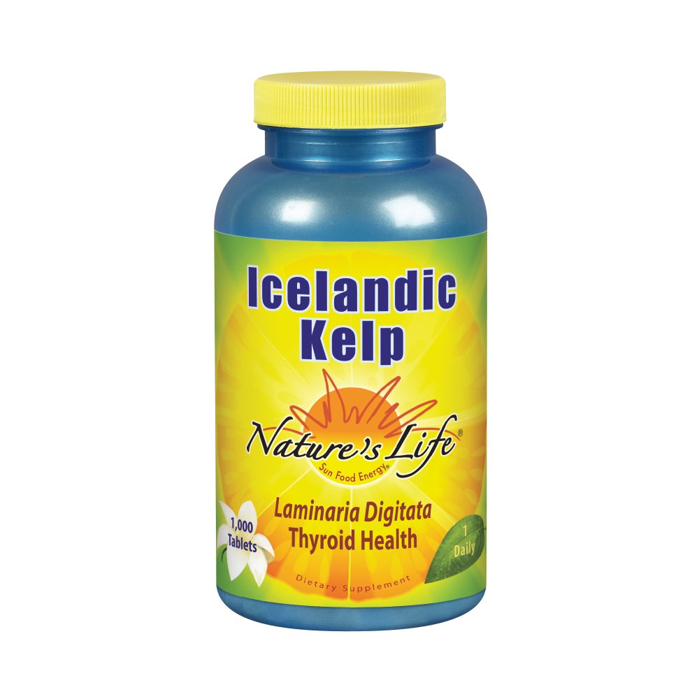 Nature's Life Kelp Tablets, Icelandic, 41 Mg, 1000 Count