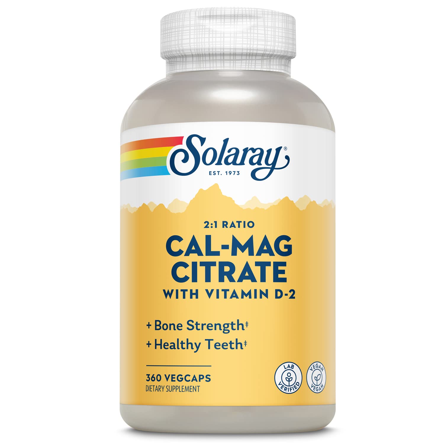 Calcium & Magnesium Citrate with VitaminD-2 2:1 Ratio 360ct VegCap