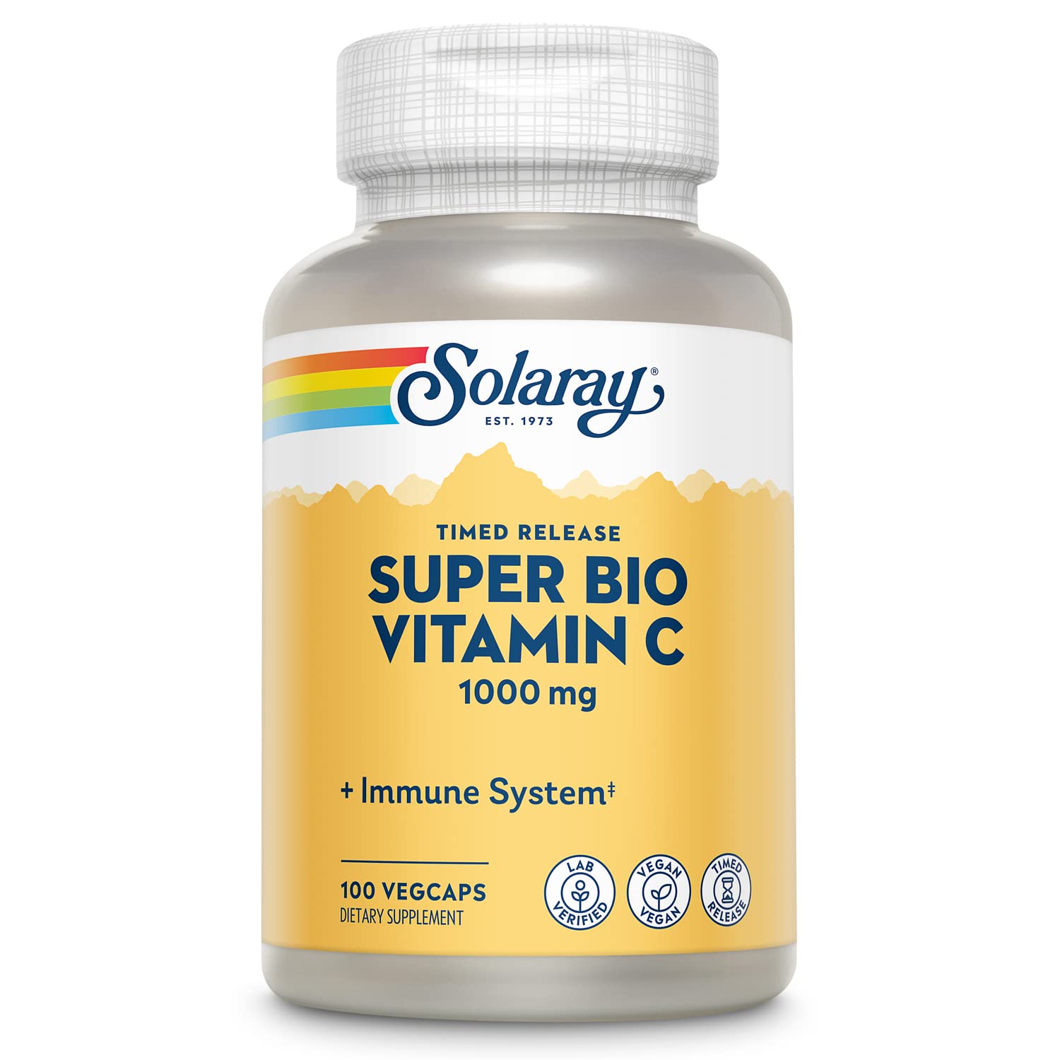 Solaray Super Bio C Buffered Vitamin C w/Bioflavonoids | Timed-Release Formula for All-Day Immune Support