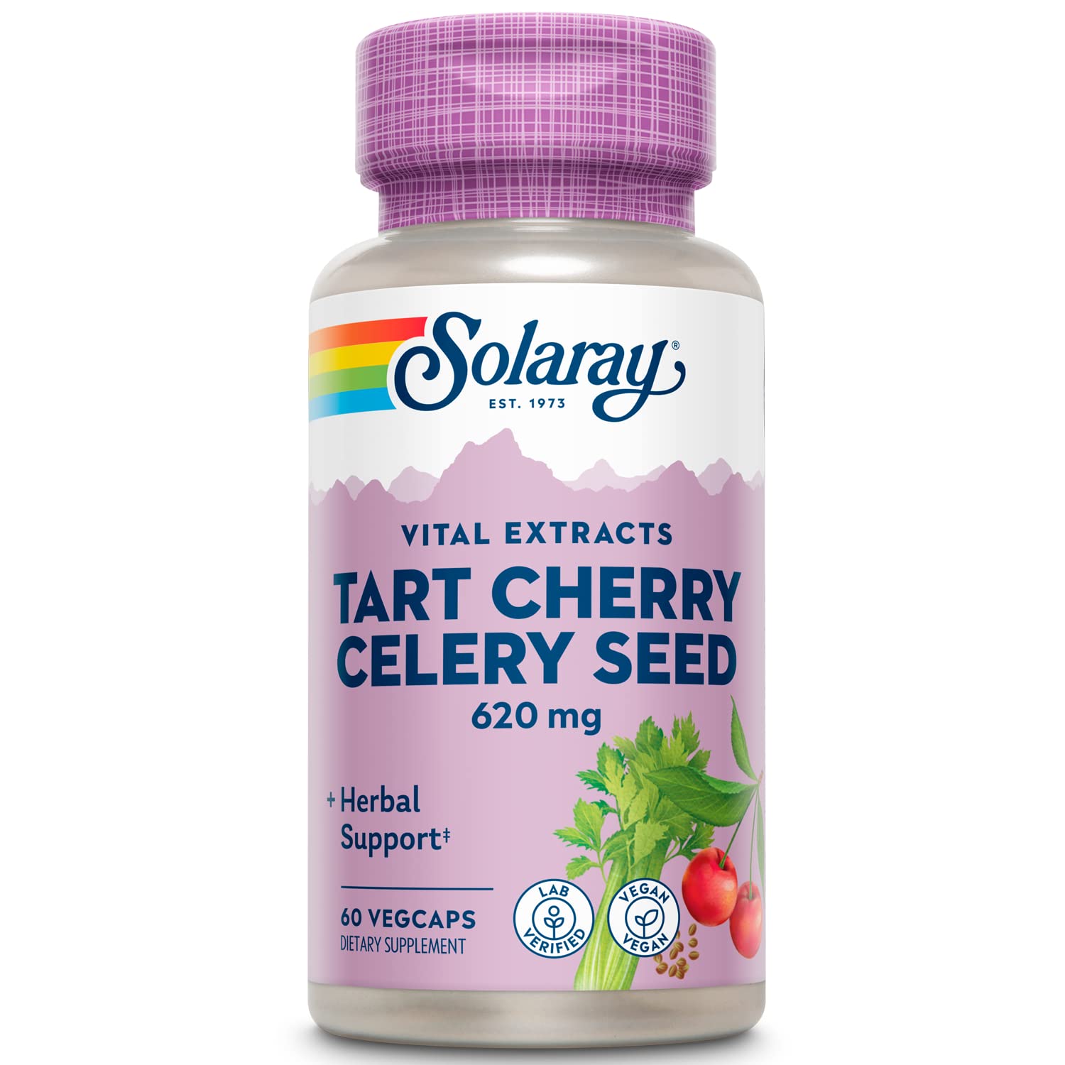 Solaray Tart Cherry Fruit Extract & Celery Seed 60ct VegCap
