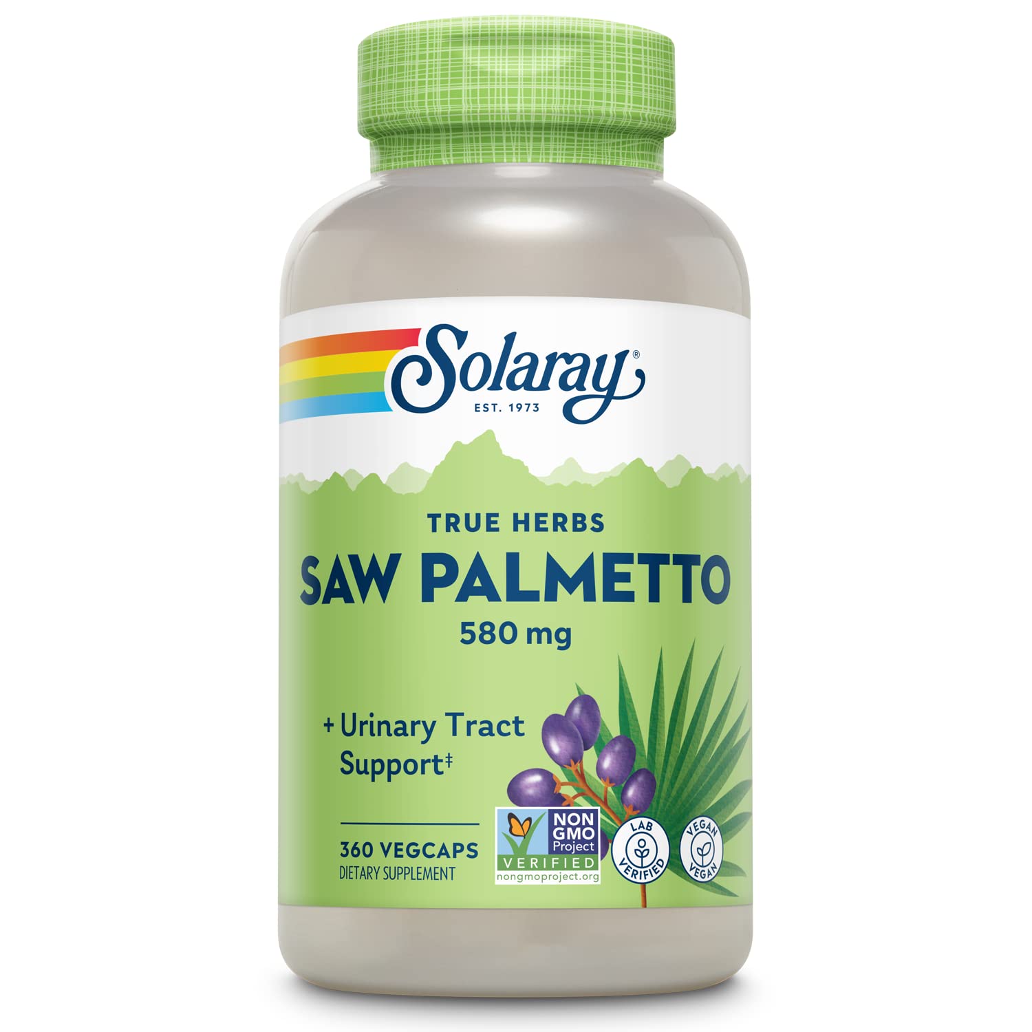 Solaray Saw Palmetto Berry Supplement 360ct VegCap