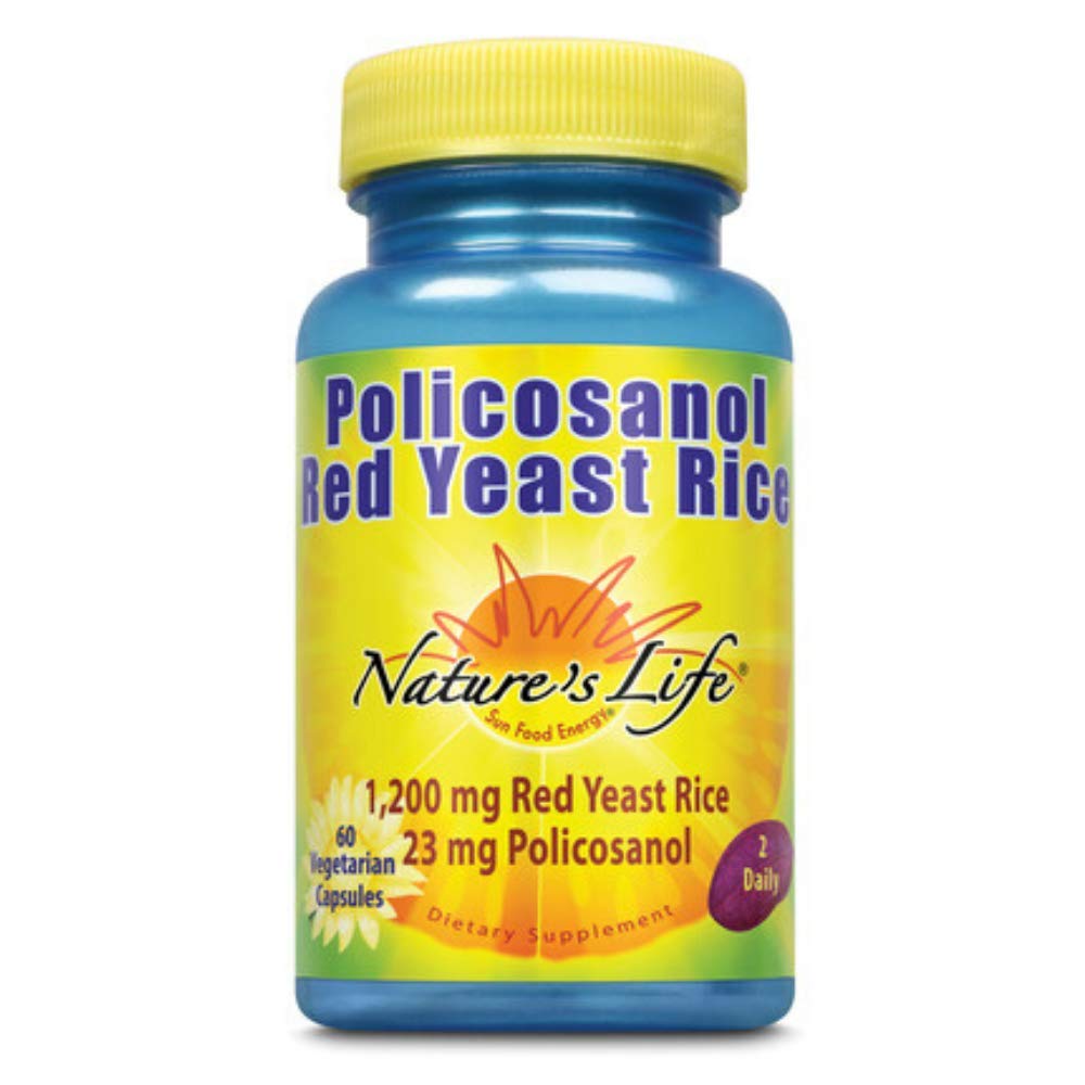 Nature's Life Policosanol and RYR, Veg Capsules, 23 Mg/1200 Mg, 60-Count