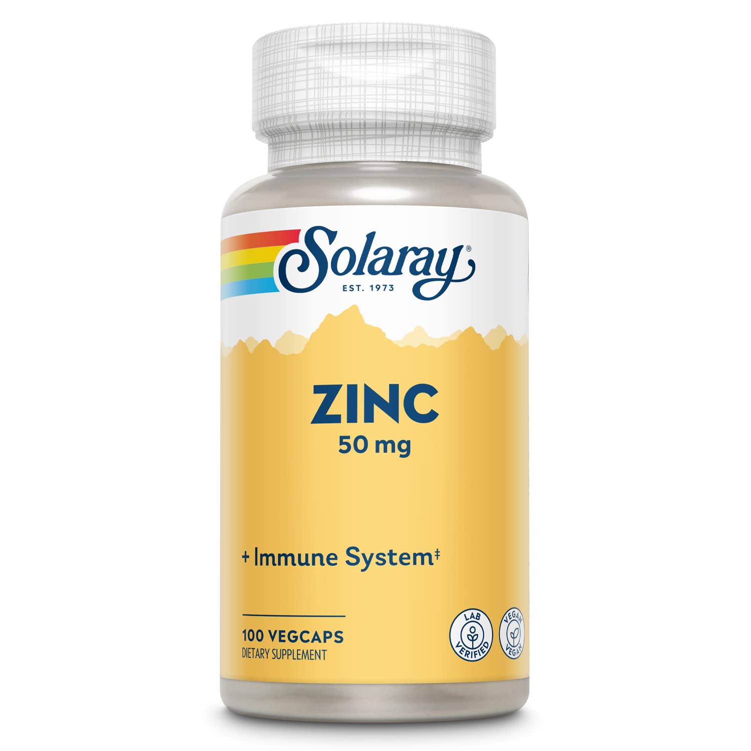 Solaray Zinc 50 mg Amino Acid Chelate | Bioavailable Chelated Complex for Immune System & Cellular Health Support | with Pumpkin Seeds | 100 VegCaps