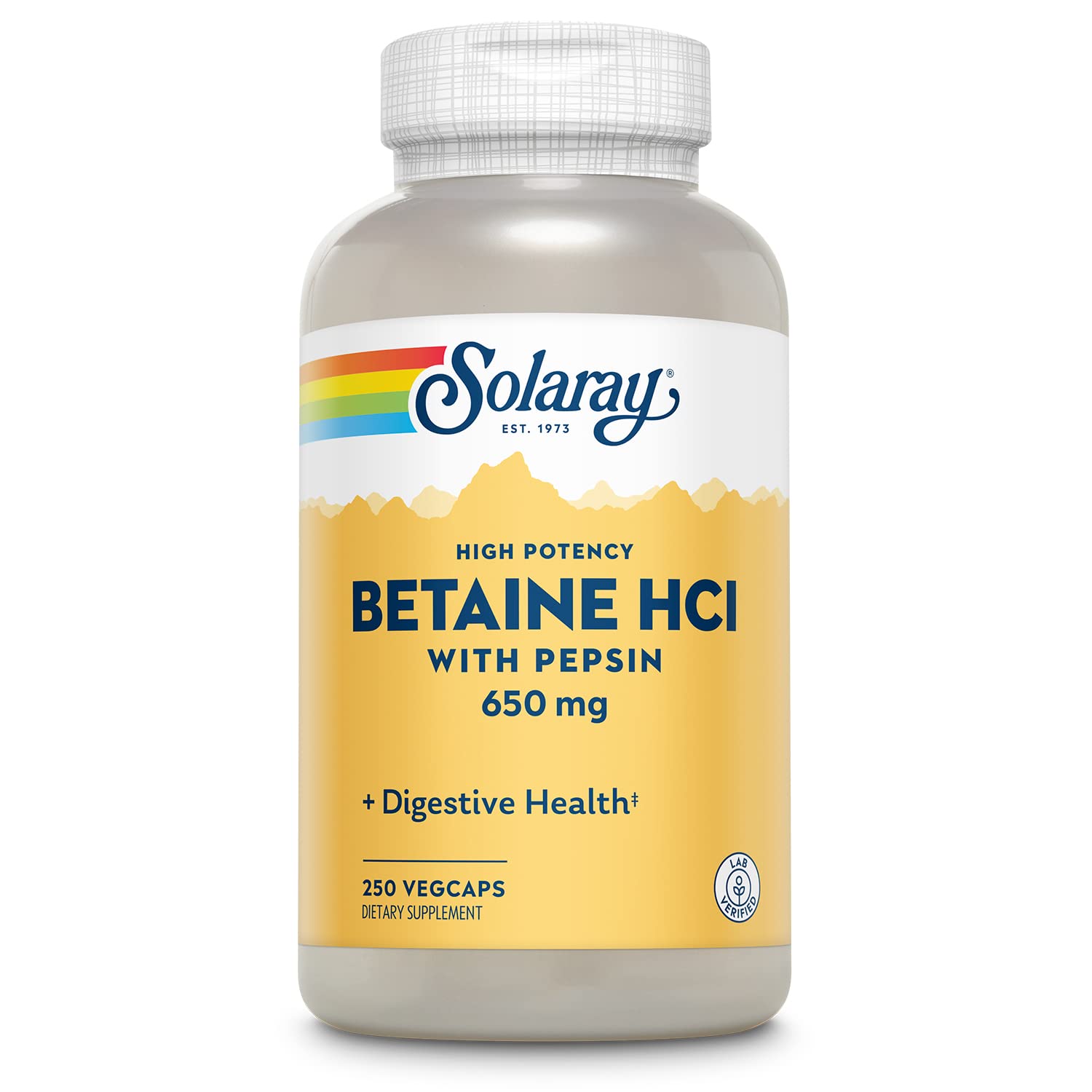 Solaray High Potency Betaine HCl with Pepsin 250ct VegCap