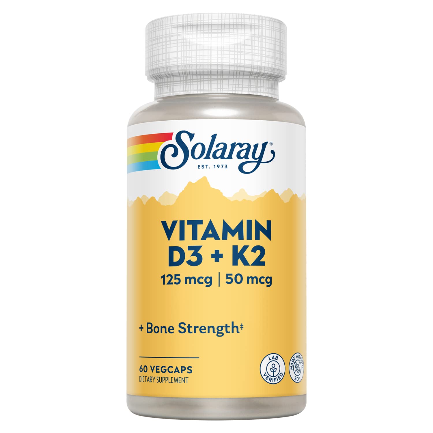 Solaray Vitamin D-3 & K-2 60ct VegCap
