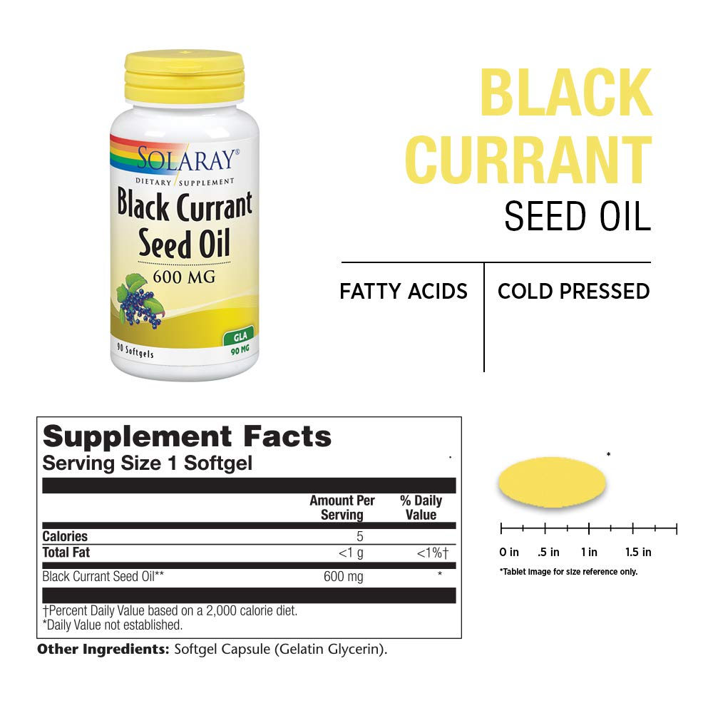 Solaray Black Currant Seed Oil 600 mg | 90 Softgels