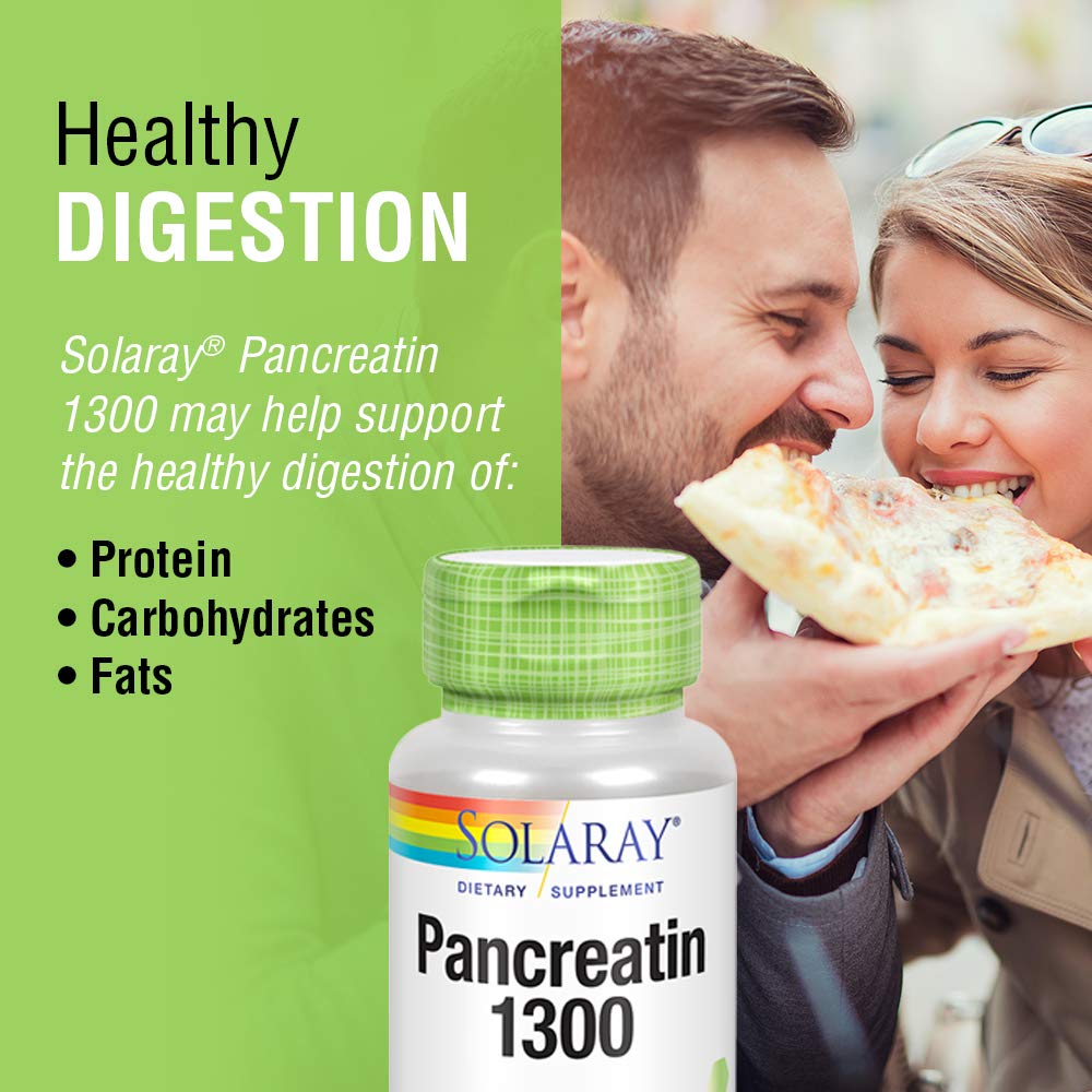 Solaray Pancreatin Supplement, 1300 mg, 90 Count
