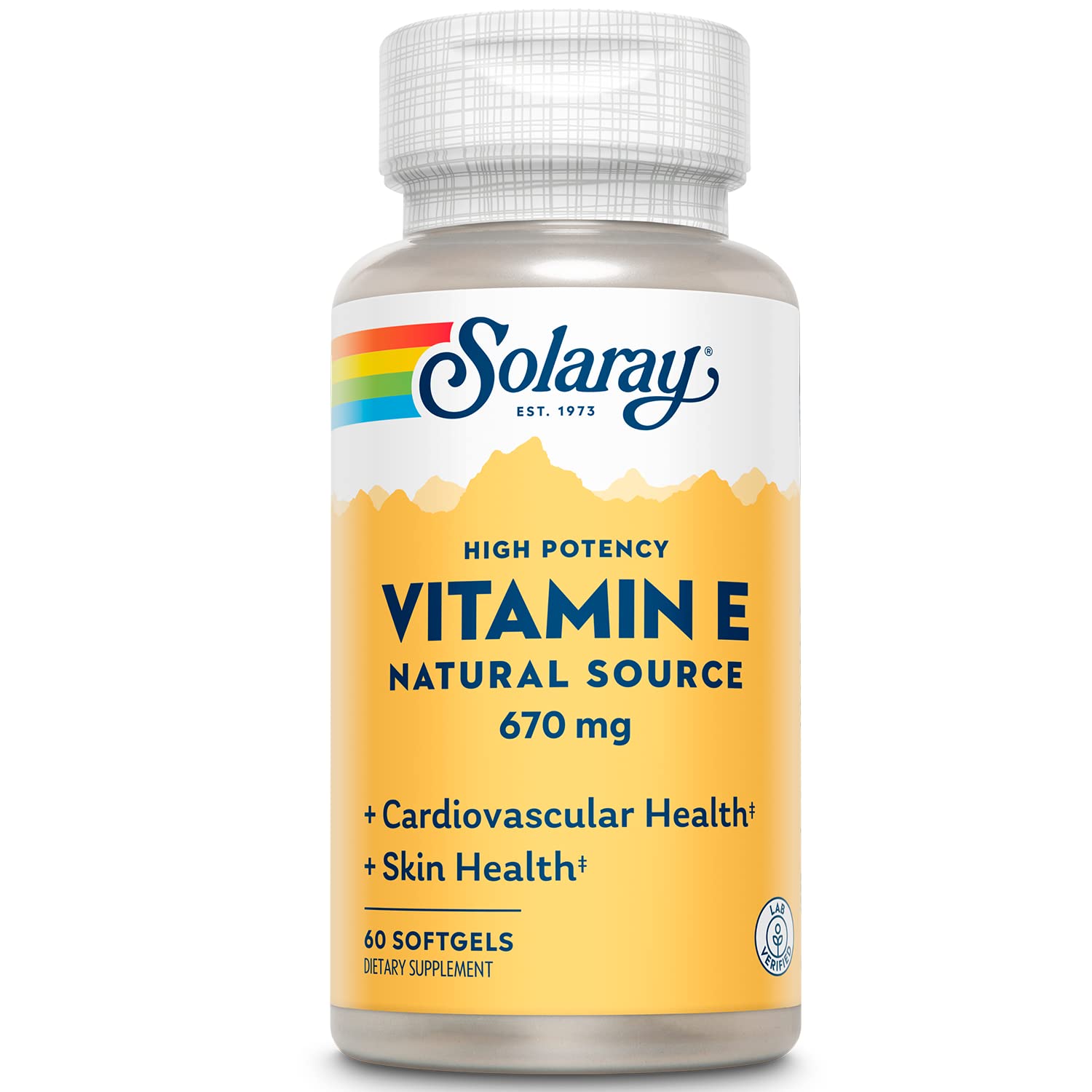 Solaray Vitamin E with d-Alpha Tocopherol 60ct Softgel