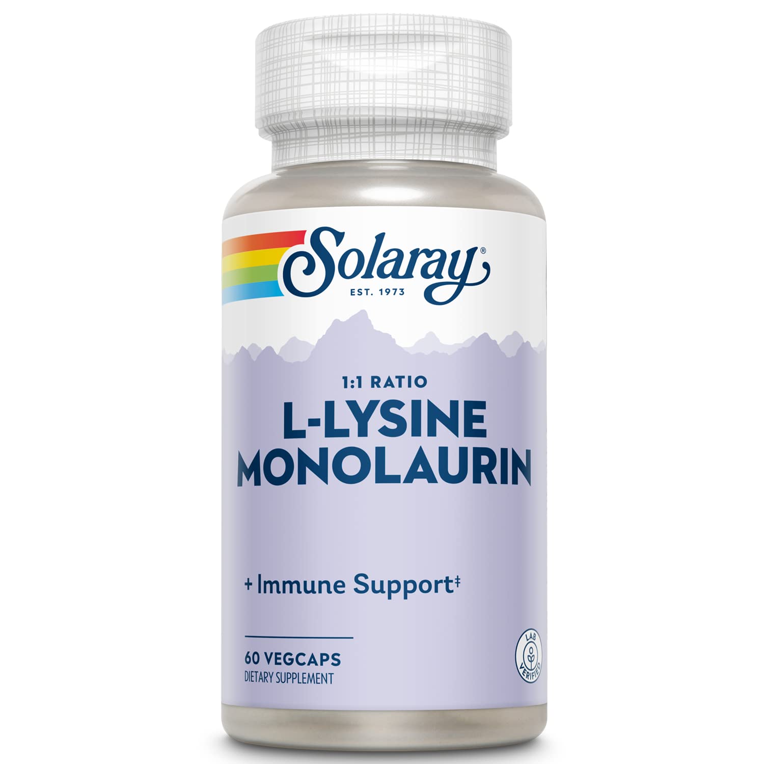 Solaray L-Lysine Monolaurin 1:1 1:1 VCapsules | 60 Count