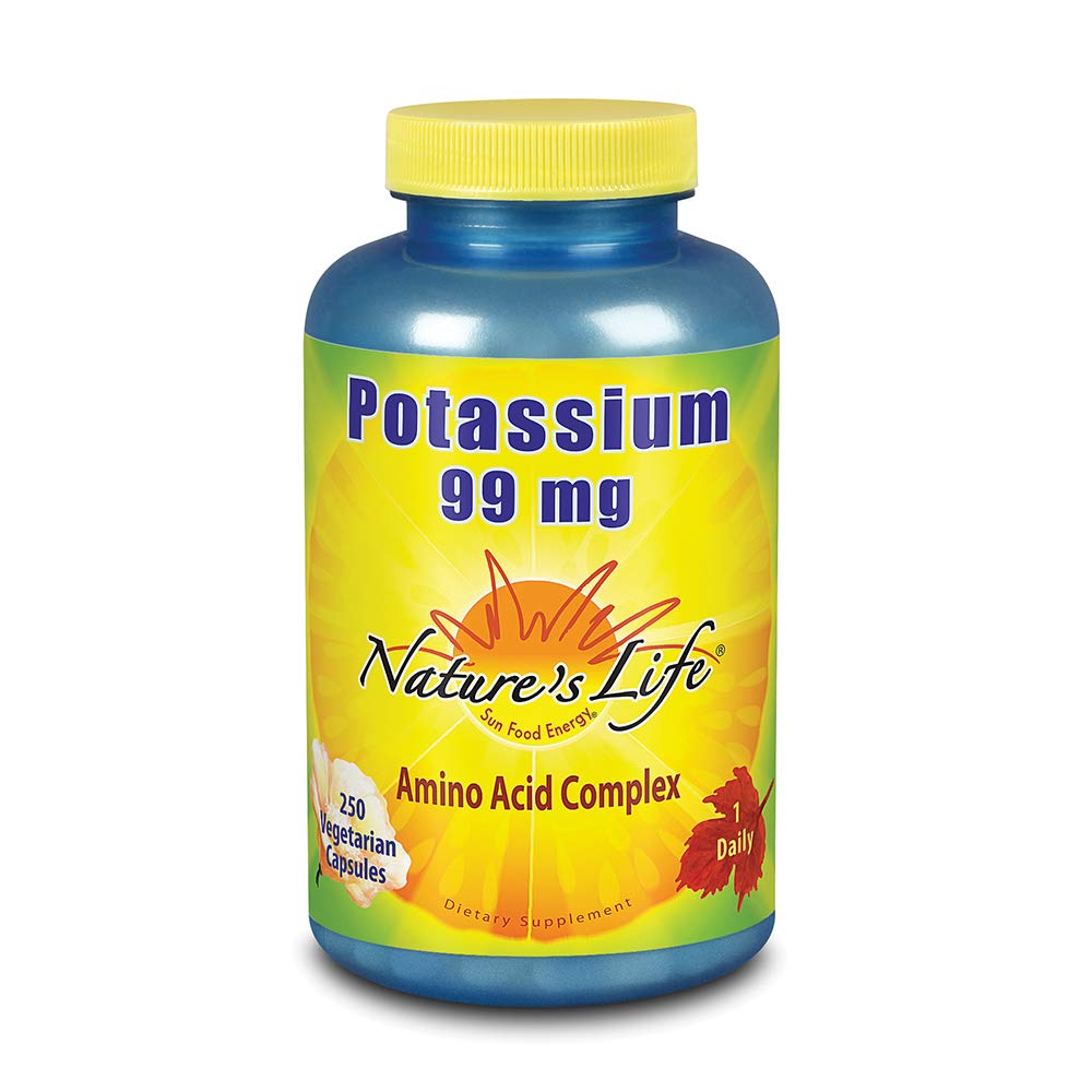 Nature's Life Potassium , Gluconate, Citrate & Asparate, 99 Mg, 250 Capsules