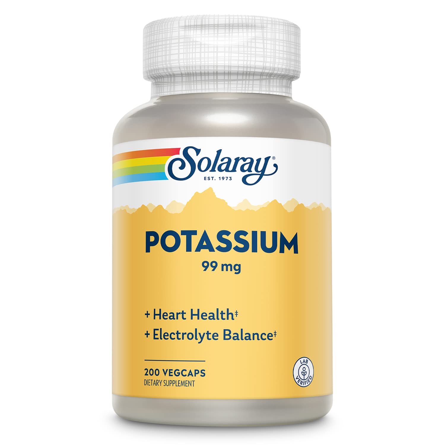 Solaray Potassium Supplement, 99 mg, 200 Count
