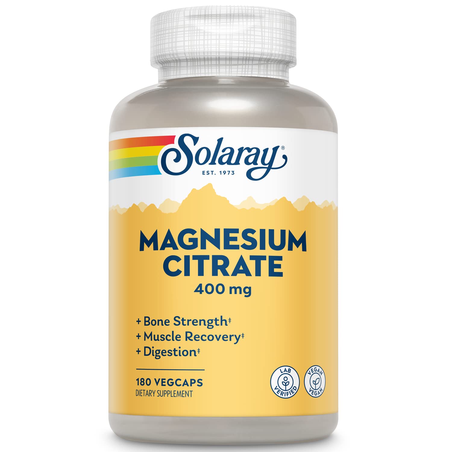 Solaray Magnesium Citrate 180ct VegCap