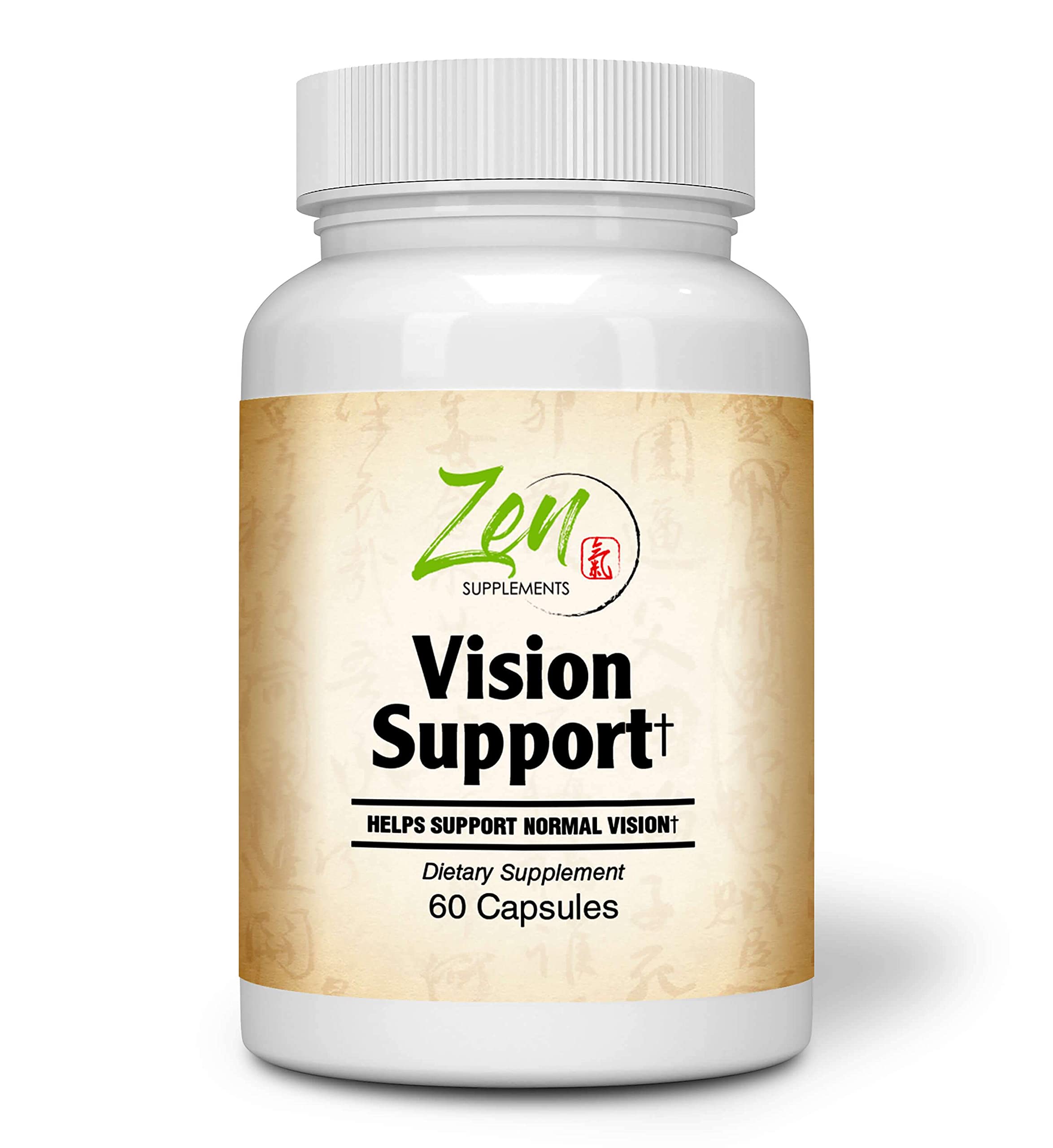 Zen Supplements - Vision Support with Lutein, Bilberry, Eyebright & Carotenoids 60-Caps - Vitamin, Herbal & Nutrient Blend Supports Vision Health & Macular Health