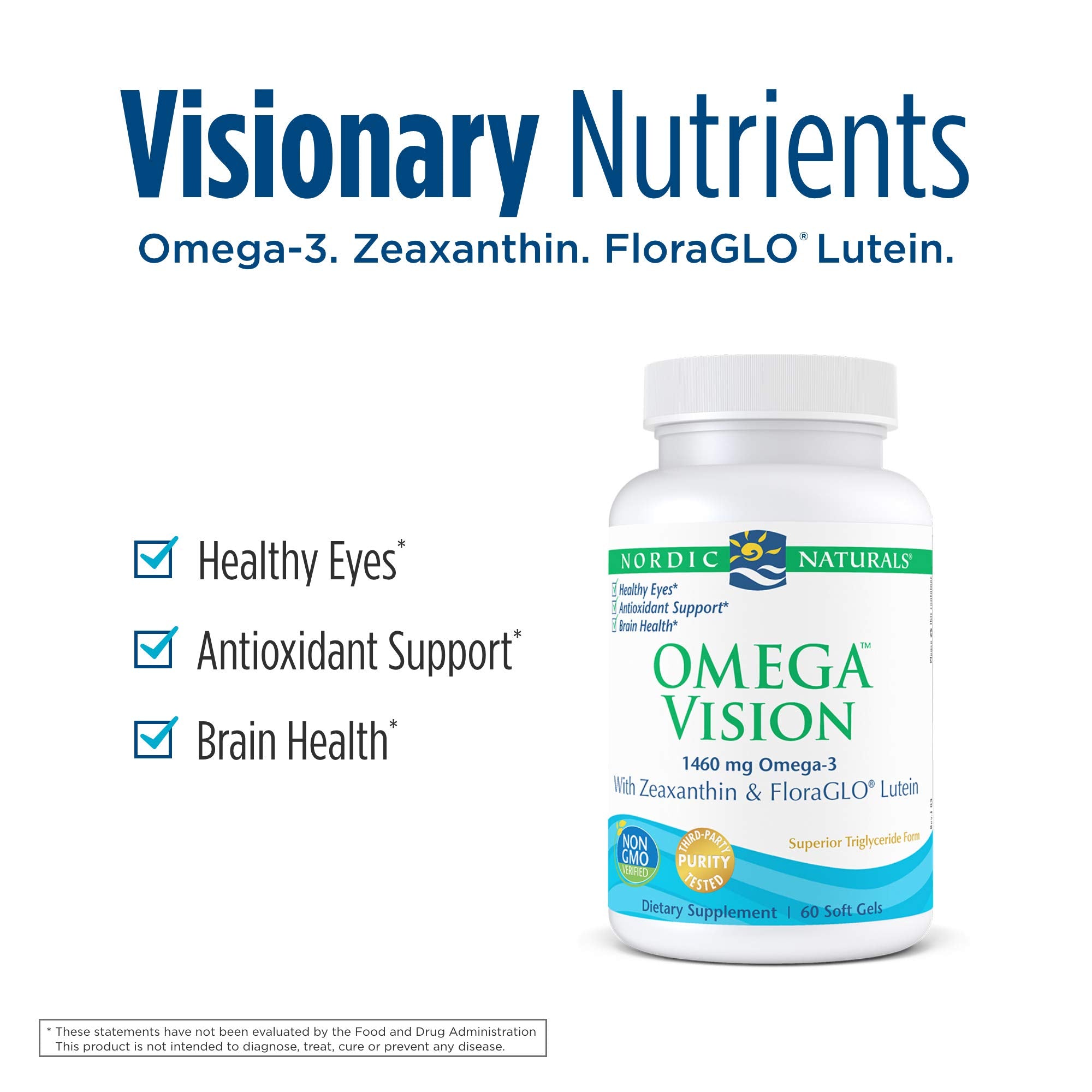 Nordic Naturals - Omega Vision, With Zeaxanthin & FloraGLO Lutein, 60 Soft Gels