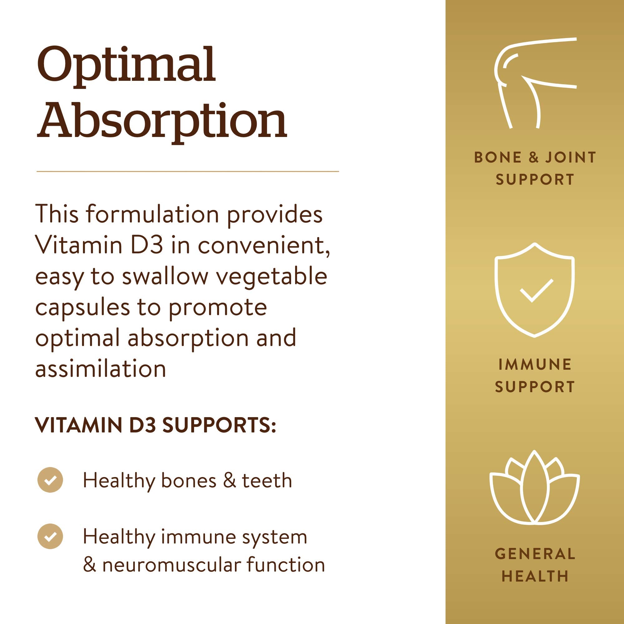 Vitamin D3 (Cholecalciferol) 55 mcg (2200 IU) Vegetable Capsules 100 SG