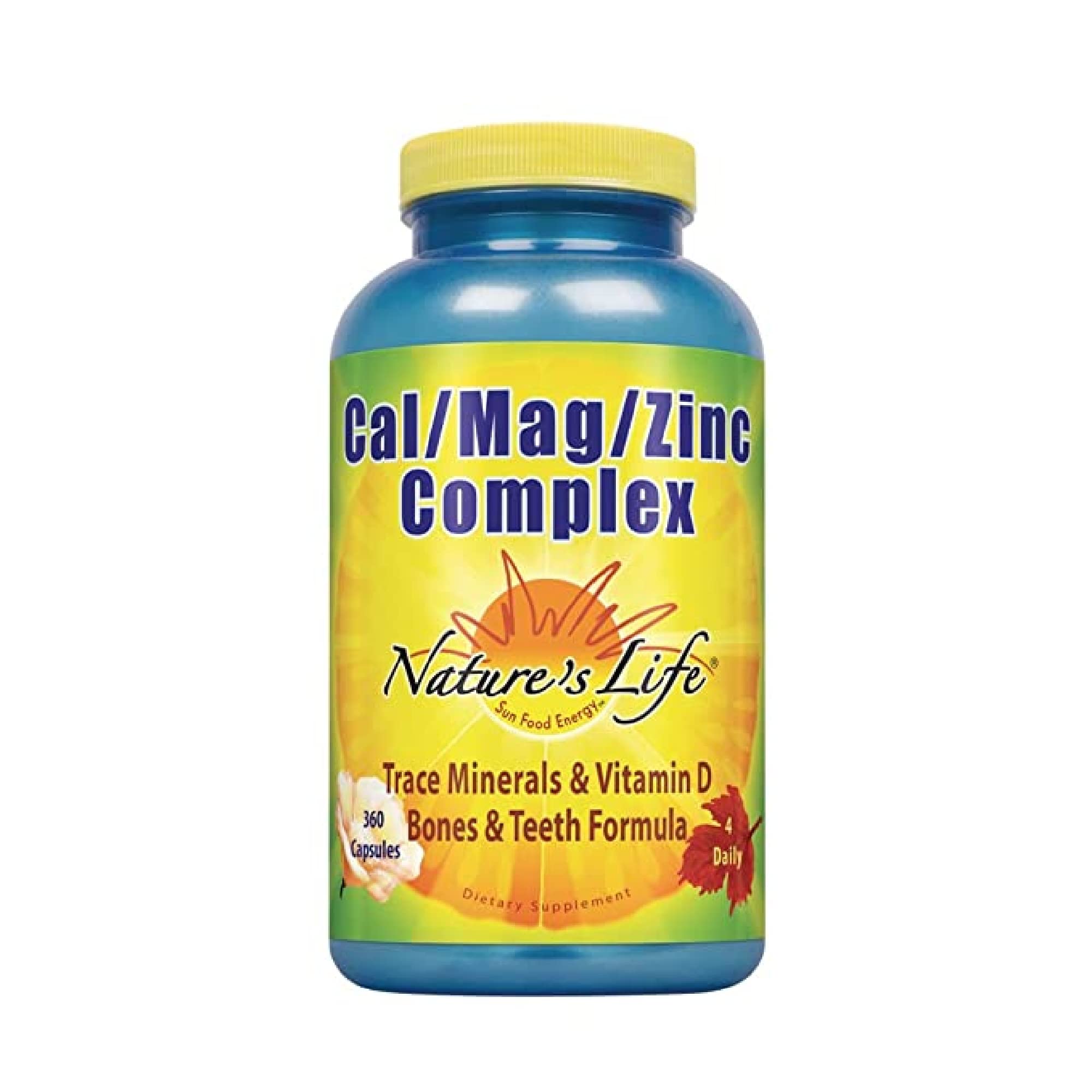 Nature's Life Cal/Mag/Zinc Capsules, 1000/500/15 Mg, 360 Count