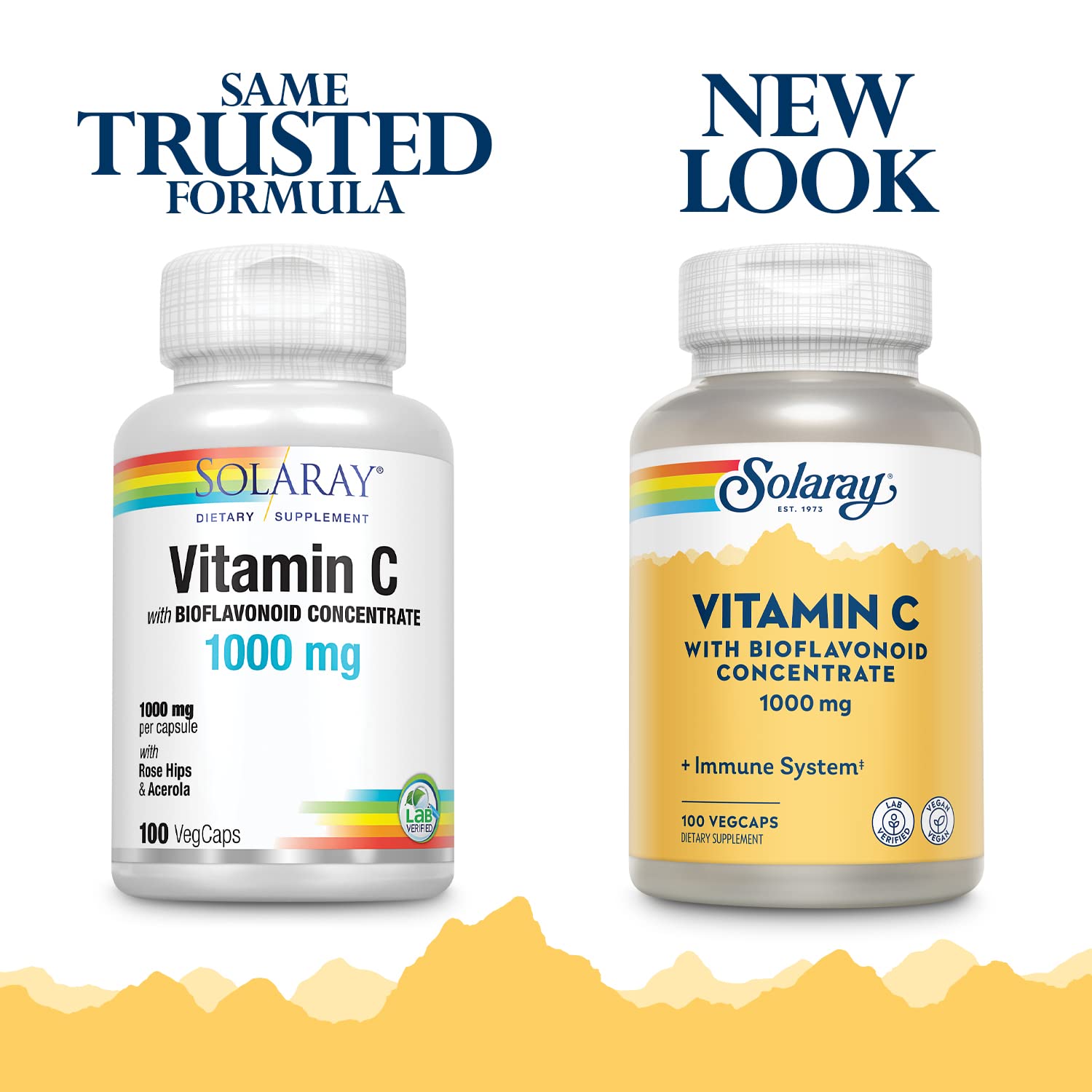Solaray Vitamin C with Rose Hips Acerola & Bioflavonoids 100ct VegCap
