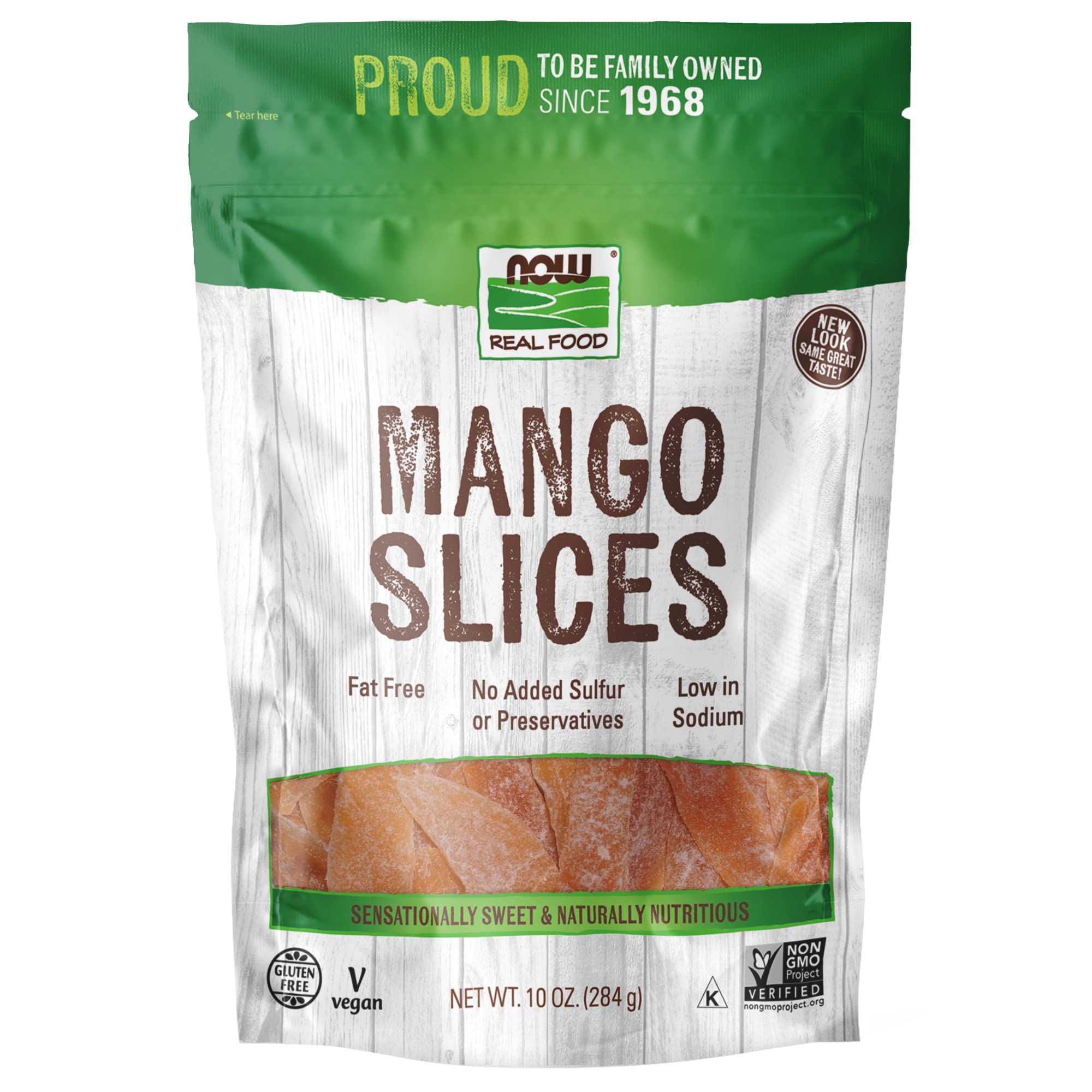 NOW Foods, Mango Slices, No Preservatives or Added Sulfur, Fat-Free and Low-Sodium, 10-Ounce