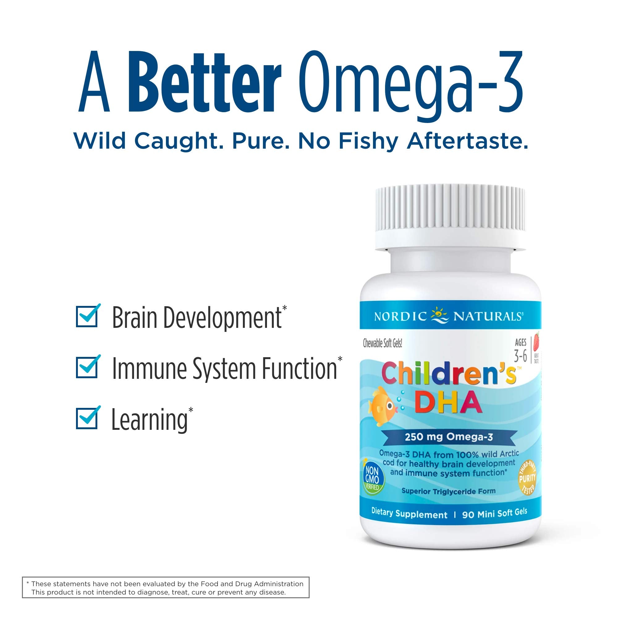 Nordic Naturals - Children's DHA, Healthy Cognitive Development and Immune Function, 90 Soft Gels