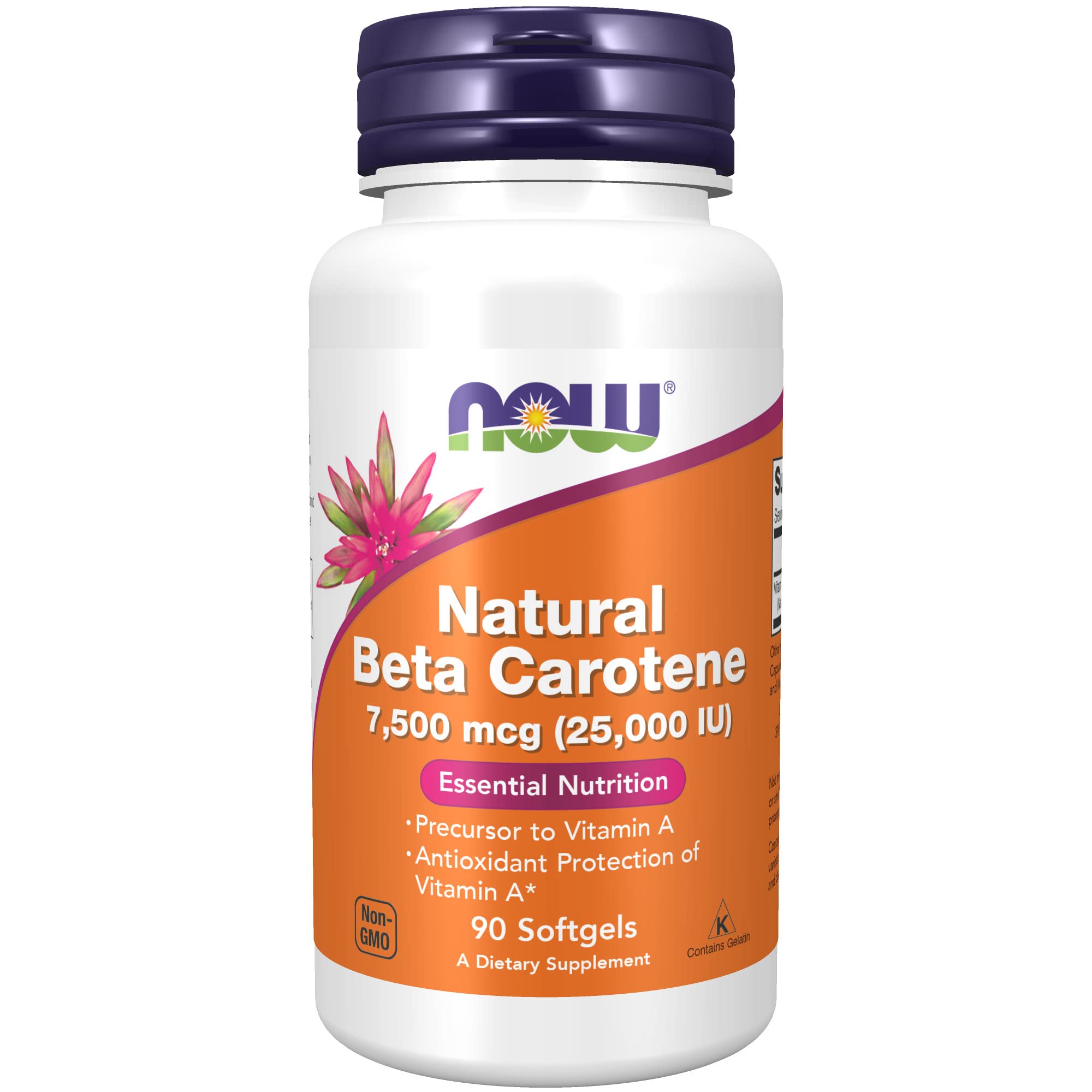 NOW Foods - Beta Carotene (Natural) D. Salina with Mixed Carotenoids 25000 IU