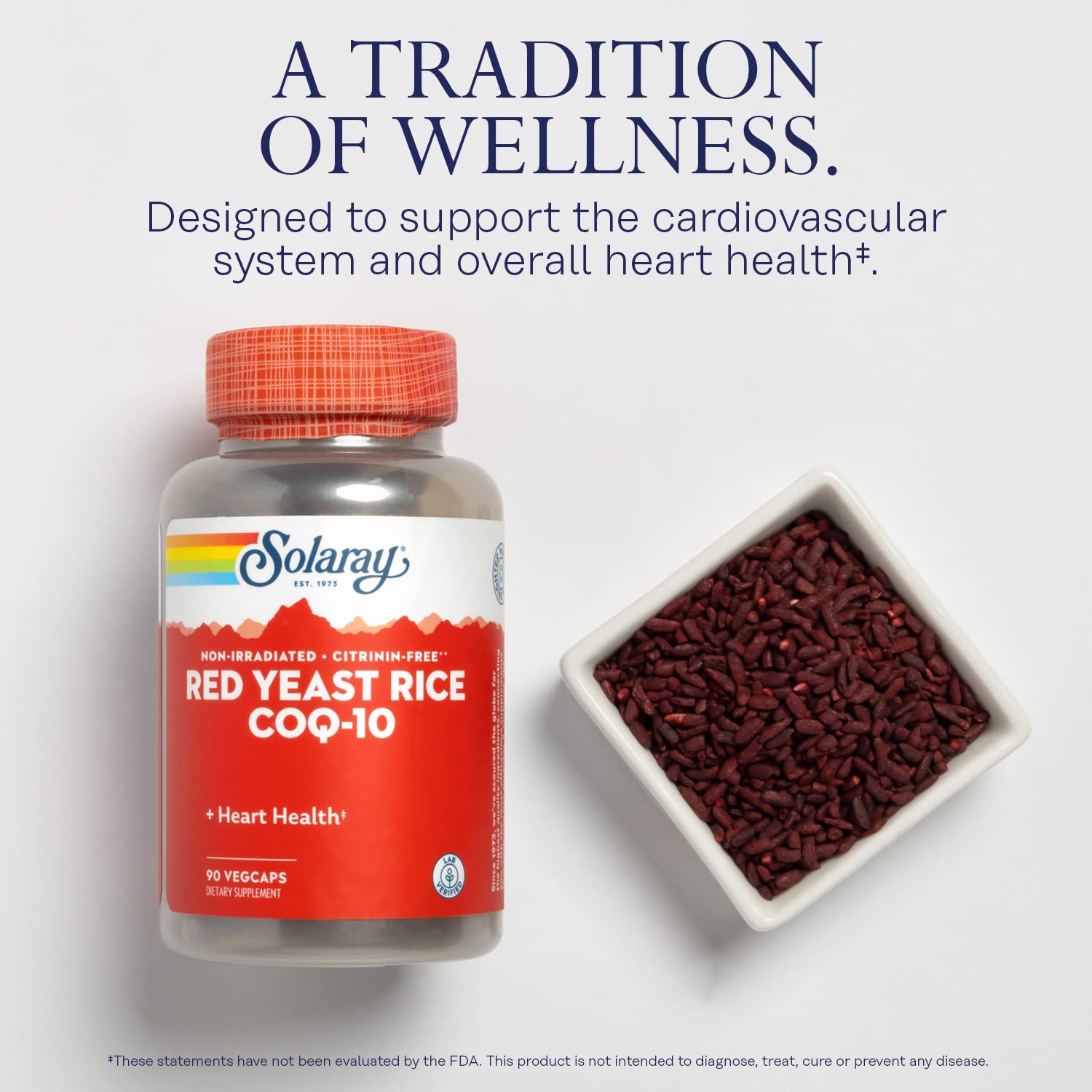 Solaray Red Yeast Rice plus CoQ-10 90ct VegCap