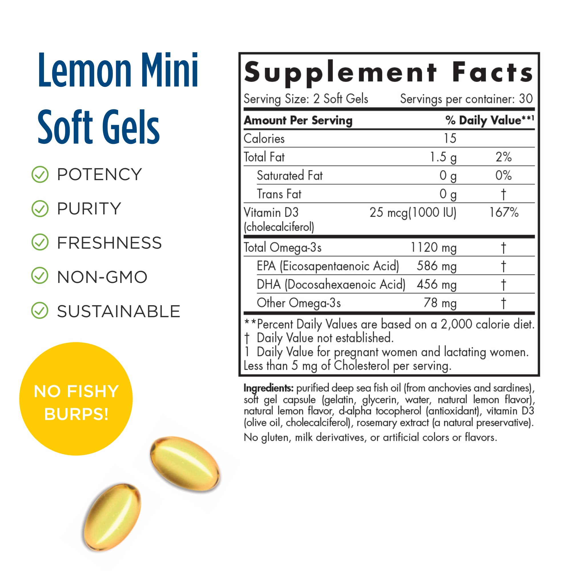 Nordic Naturals Postnatal Omega-3, Lemon - 1120 Total Omega-3 + 1000 IU Vitamin D3 - 60 Soft Gels - Formulated for New Moms; Supports Optimal Wellness, Positive Mood, Healthy Metabolism - 30 Servings