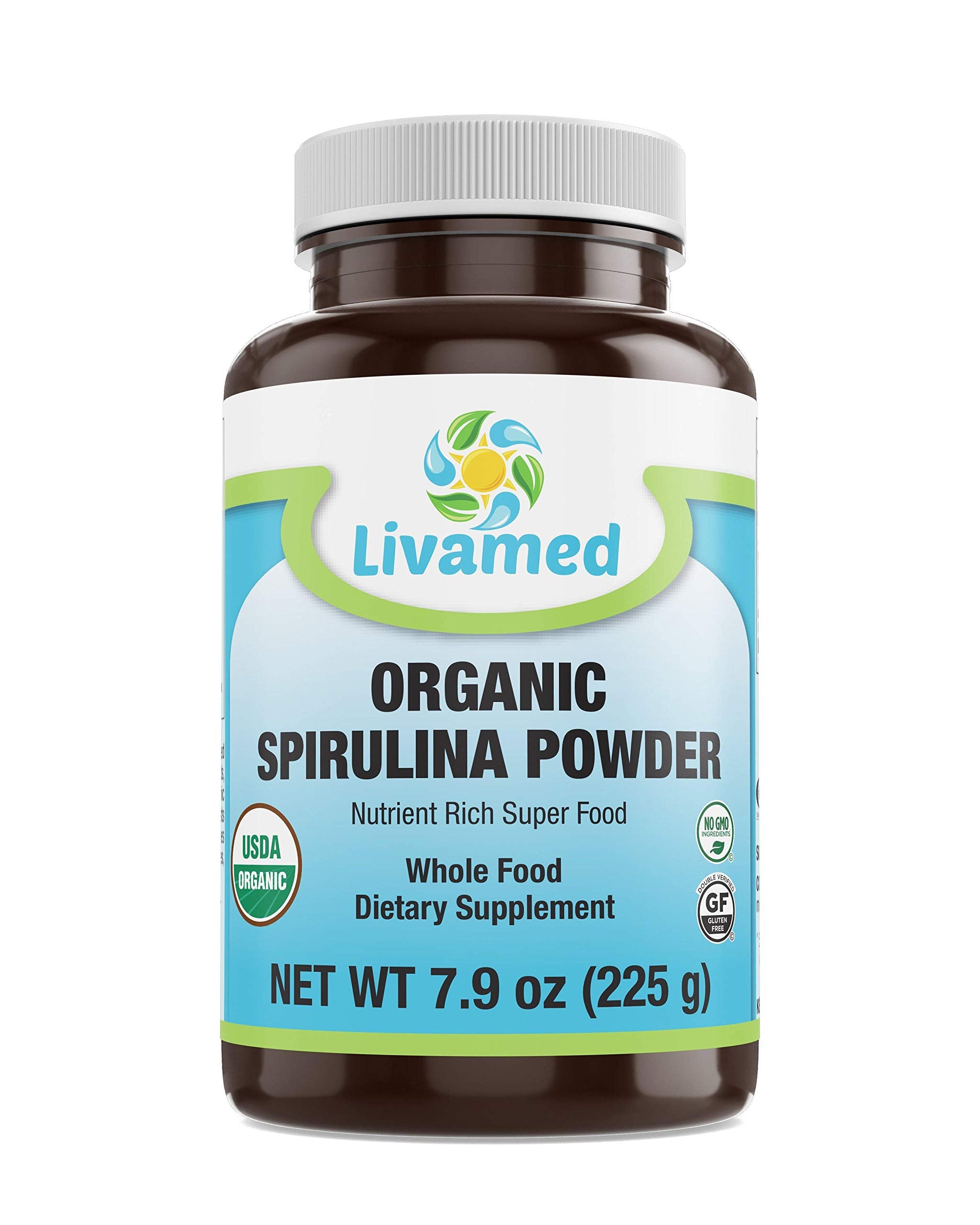 Livamed - Organic Spirulina Powder 7.9 oz Count