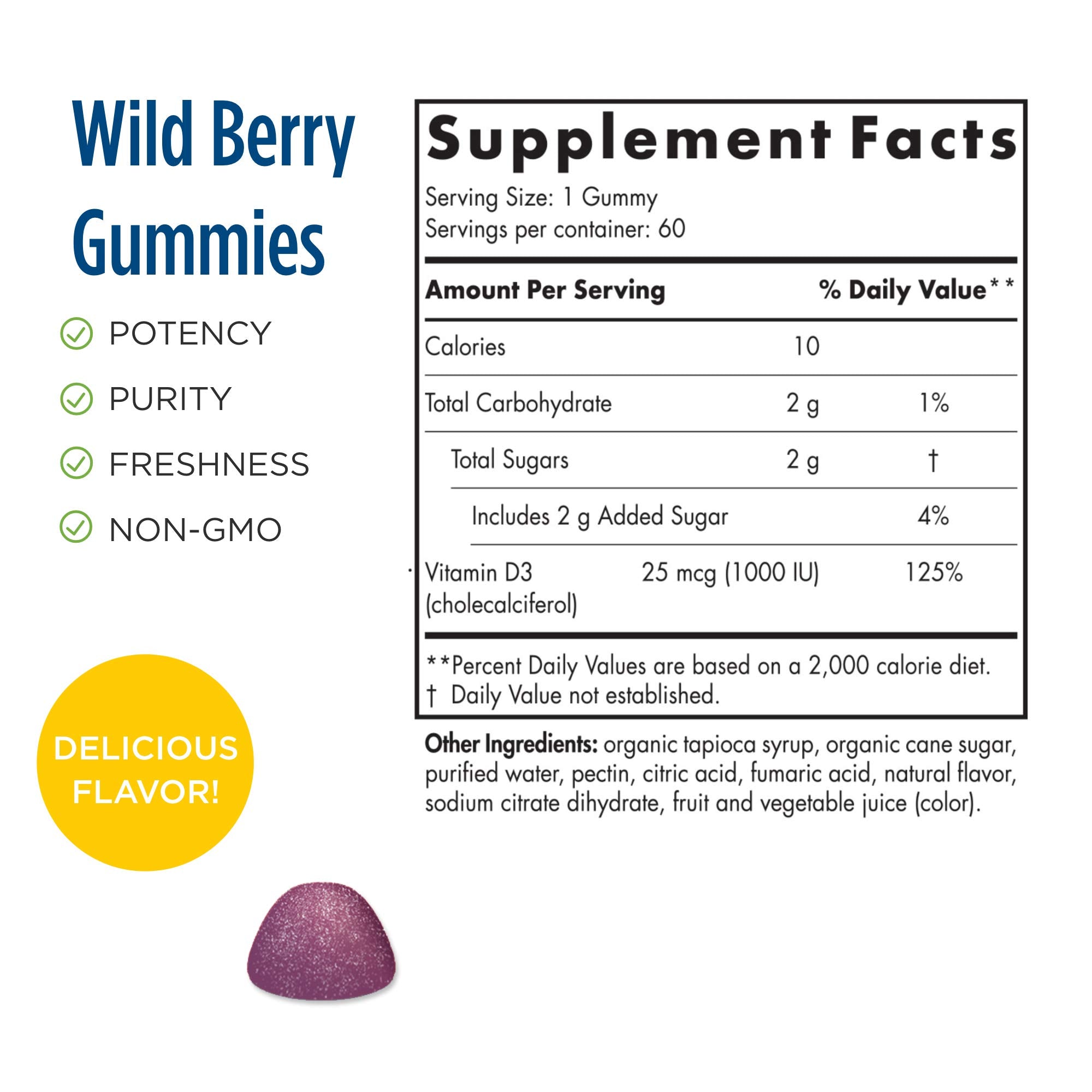 Nordic Naturals Vitamin D3 Gummies - Healthy Bones, Mood, and Immune System Function*, 60 Count
