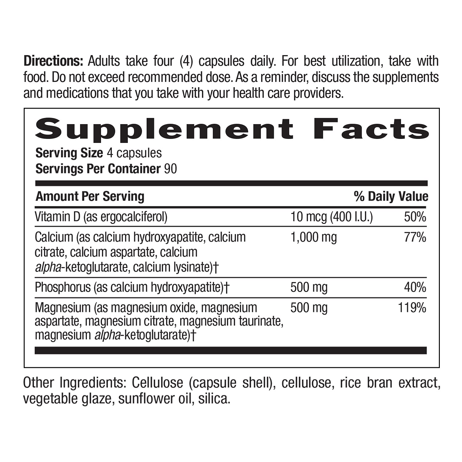 Country Life Target Mins - Calcium Magnesium Caps, 500 mg/200 mg - 360 Vegetarian Capsules