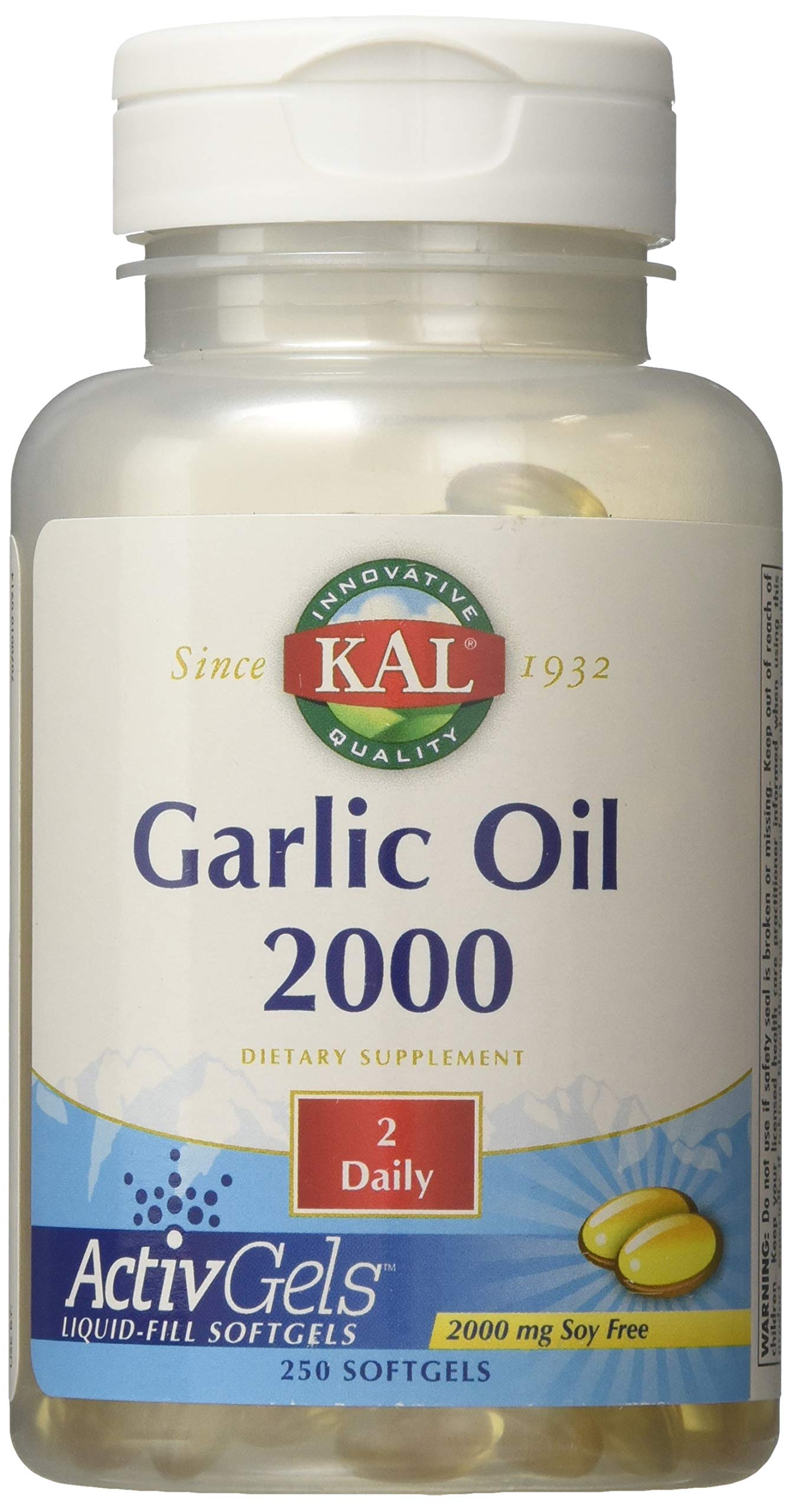 KAL GarlicOil2000ActivGels 250ct Softgel