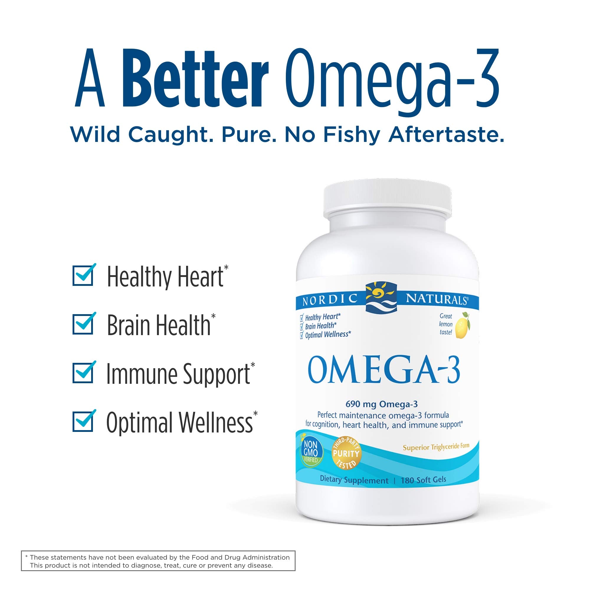 Nordic Naturals - Omega-3, Cognition, Heart Health, and Immune Support, 180 Soft Gels