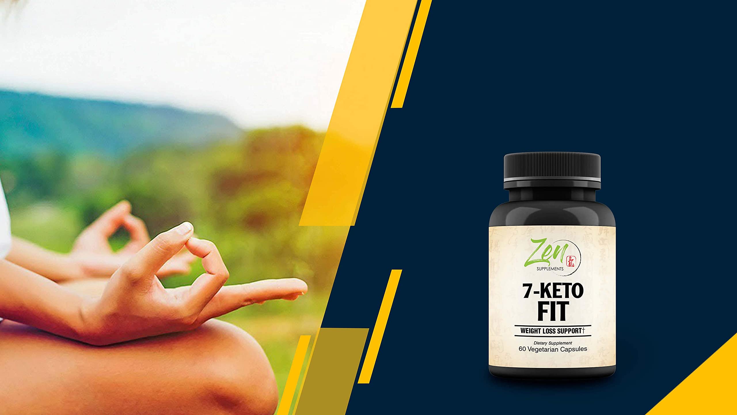 Zen Supplements - 7-Keto DHEA Fit with EGCG & Chromium Polynicotinate 60-Vegcaps - DHEA Metabolite to Support Thermogenesis and Healthy Body Composition - Supports a Healthy BMI & Weight Management