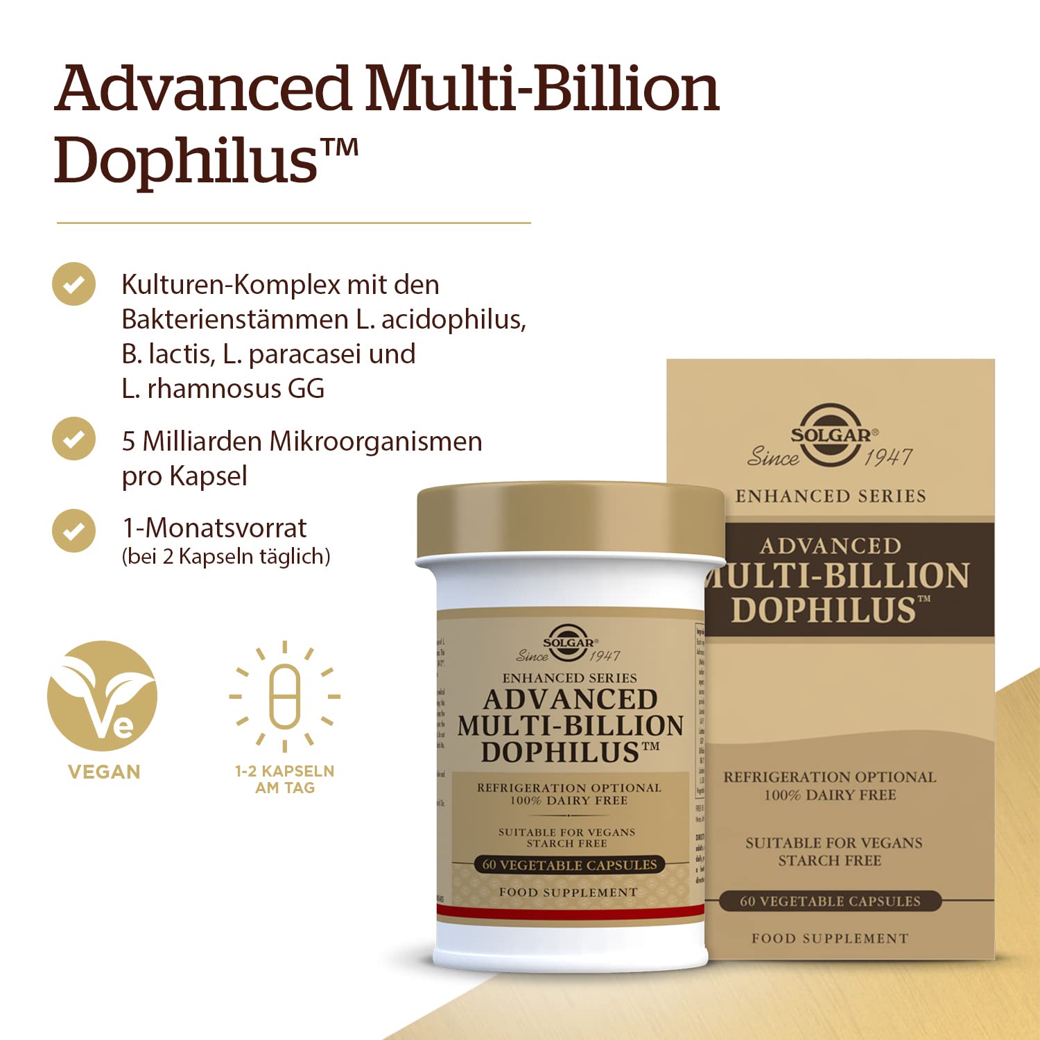 Advanced Multi-Billion Dophilus Vegetable Capsules 60 SG