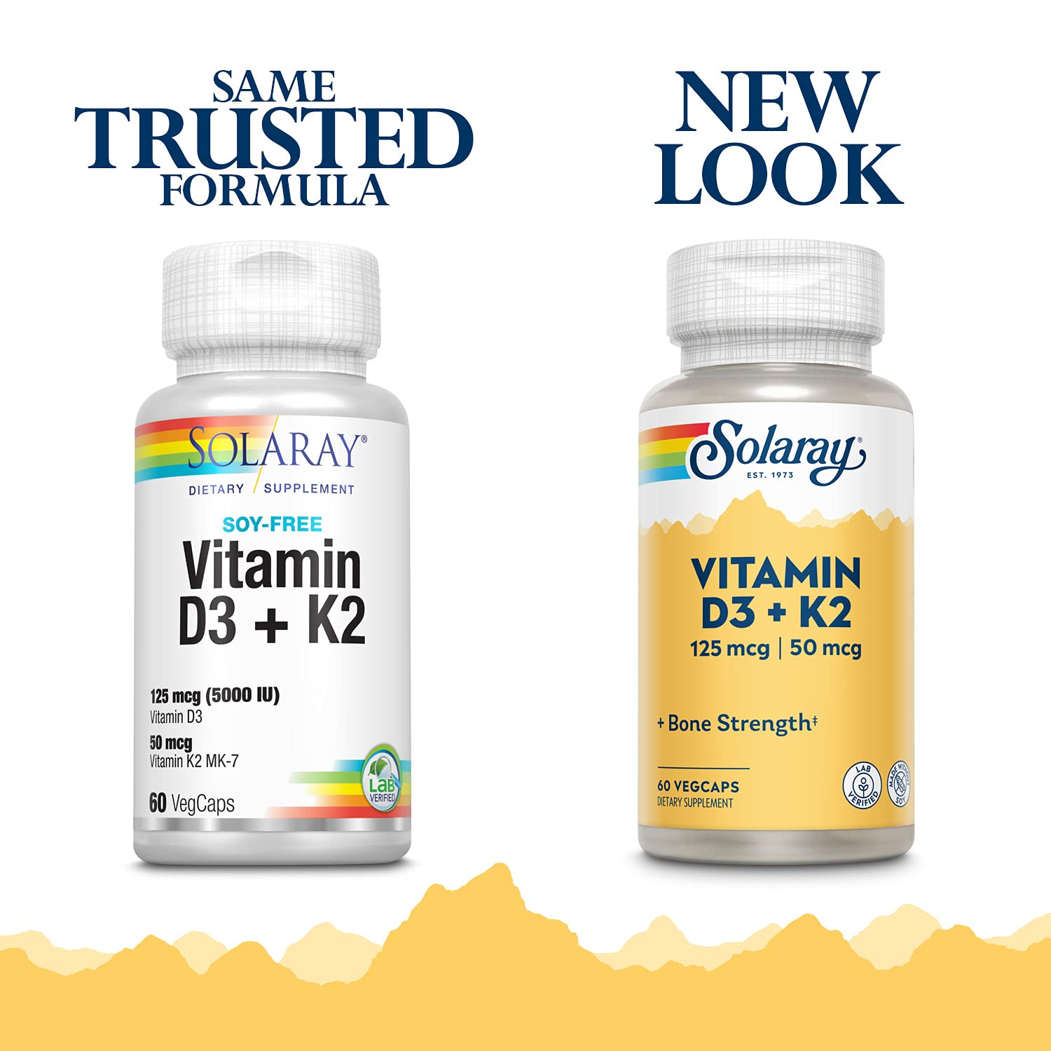 Solaray Vitamin D-3 & K-2 60ct VegCap