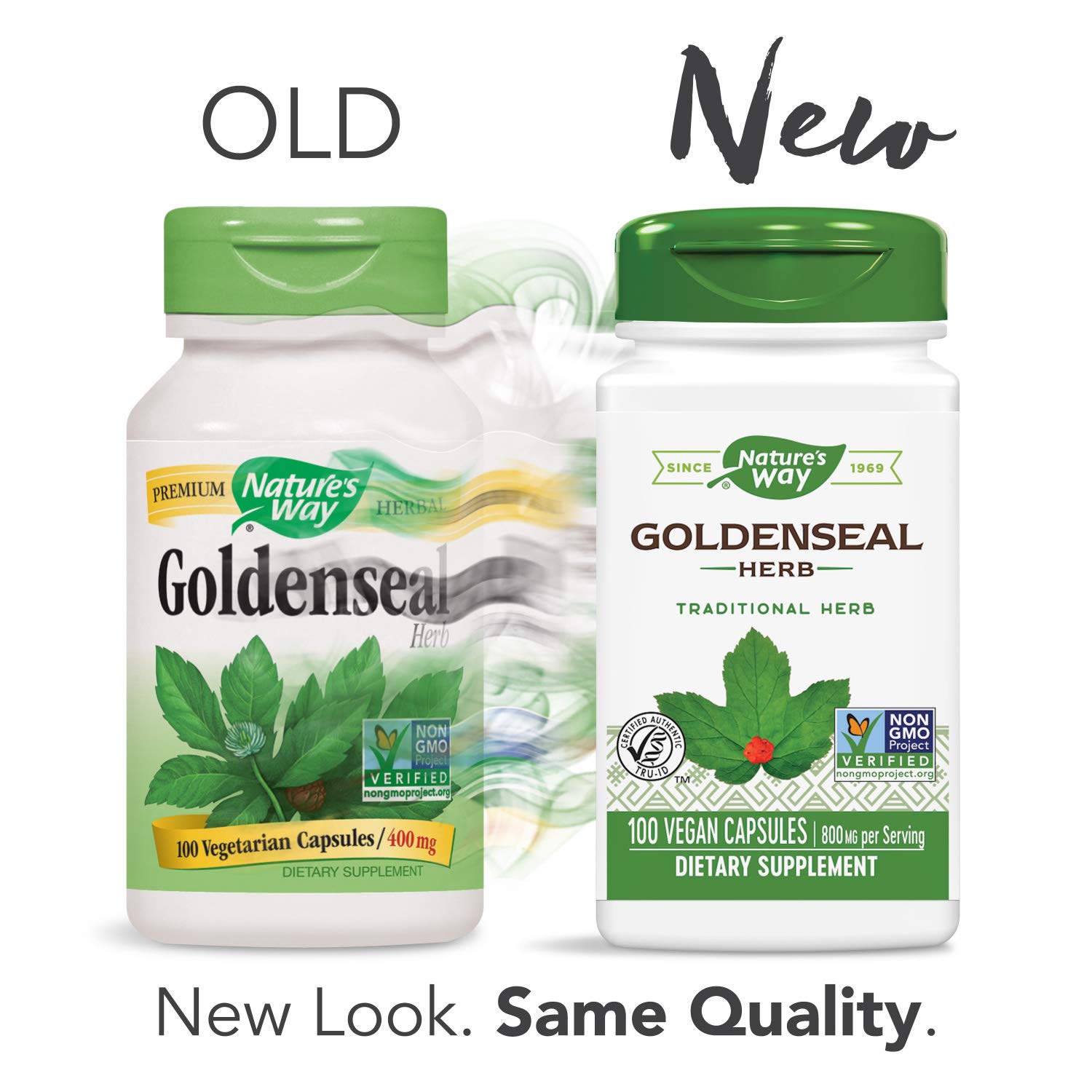 Nature's Way Premium Herbal Goldenseal Herb, 800 mg per serving, 100 Capsules