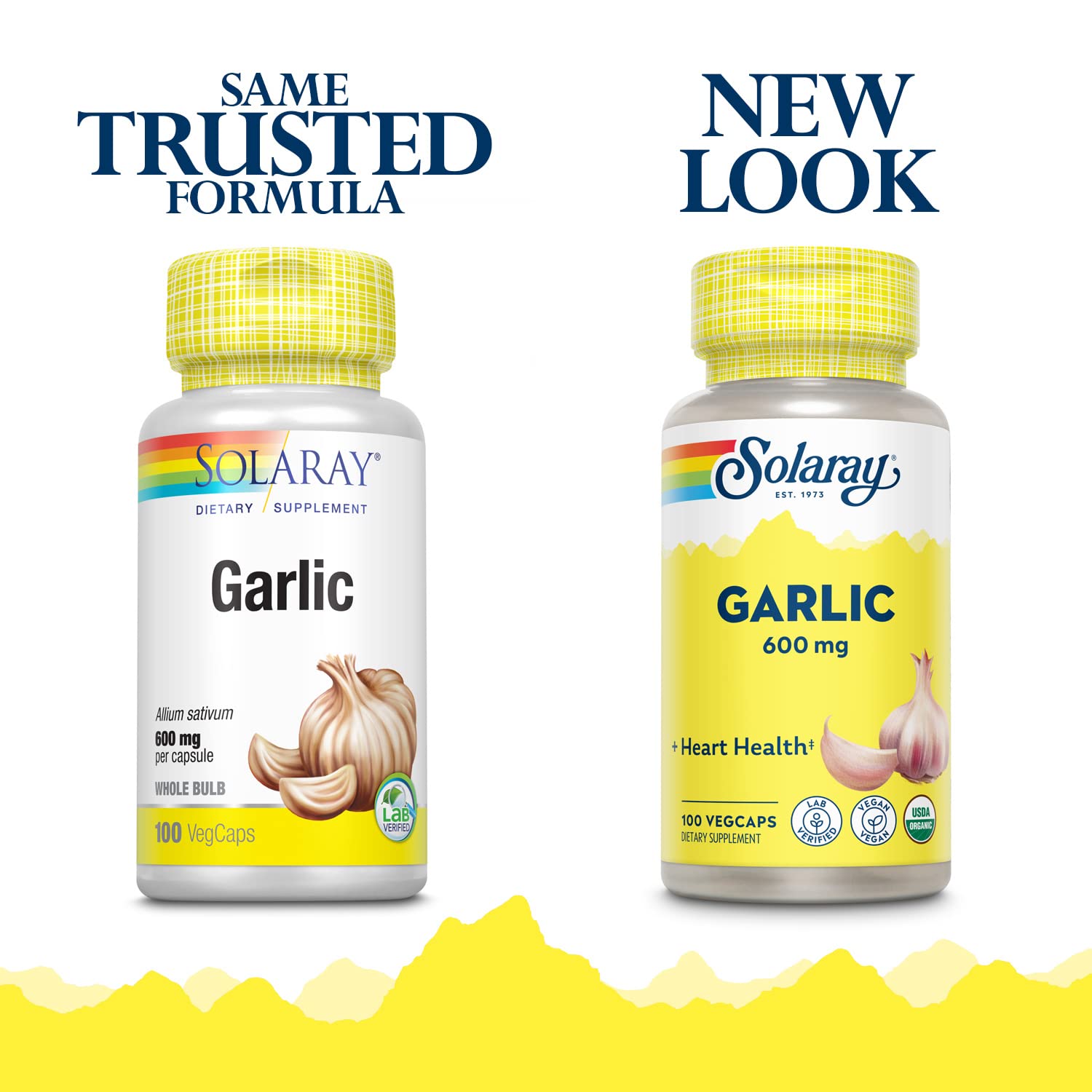 Solaray Garlic Bulb 600mg | Organically Grown | Healthy Immune, Circulatory & Cardiovascular Systems Support | Vegan & Non-GMO | 100 VegCaps