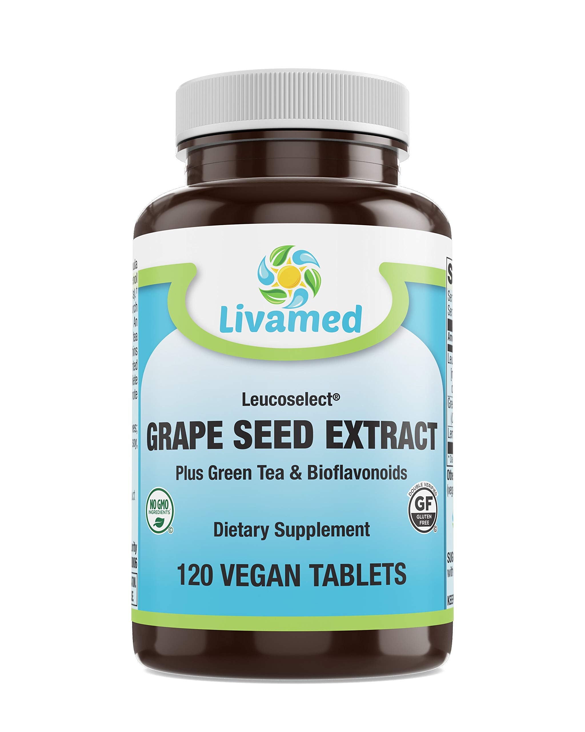 Livamed - Leucoselect® Grape Seed Extract 50 mg Veg Tabs 120 Count