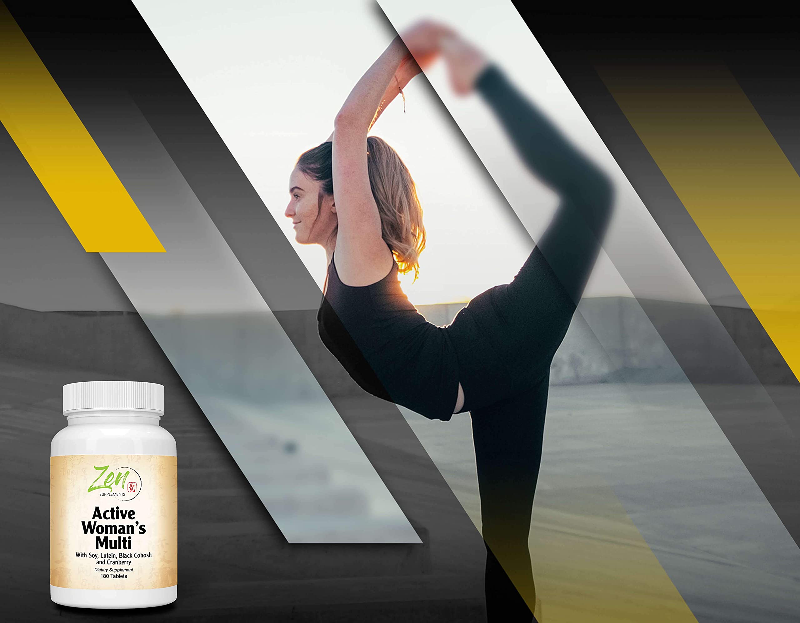 Zen Supplements - Active Woman’s Multi-Vitamin 180-Tabs - Women's Multivitamin & Multimineral with Botanicals & Herbs - Supports Immune Health & Sexual Wellness